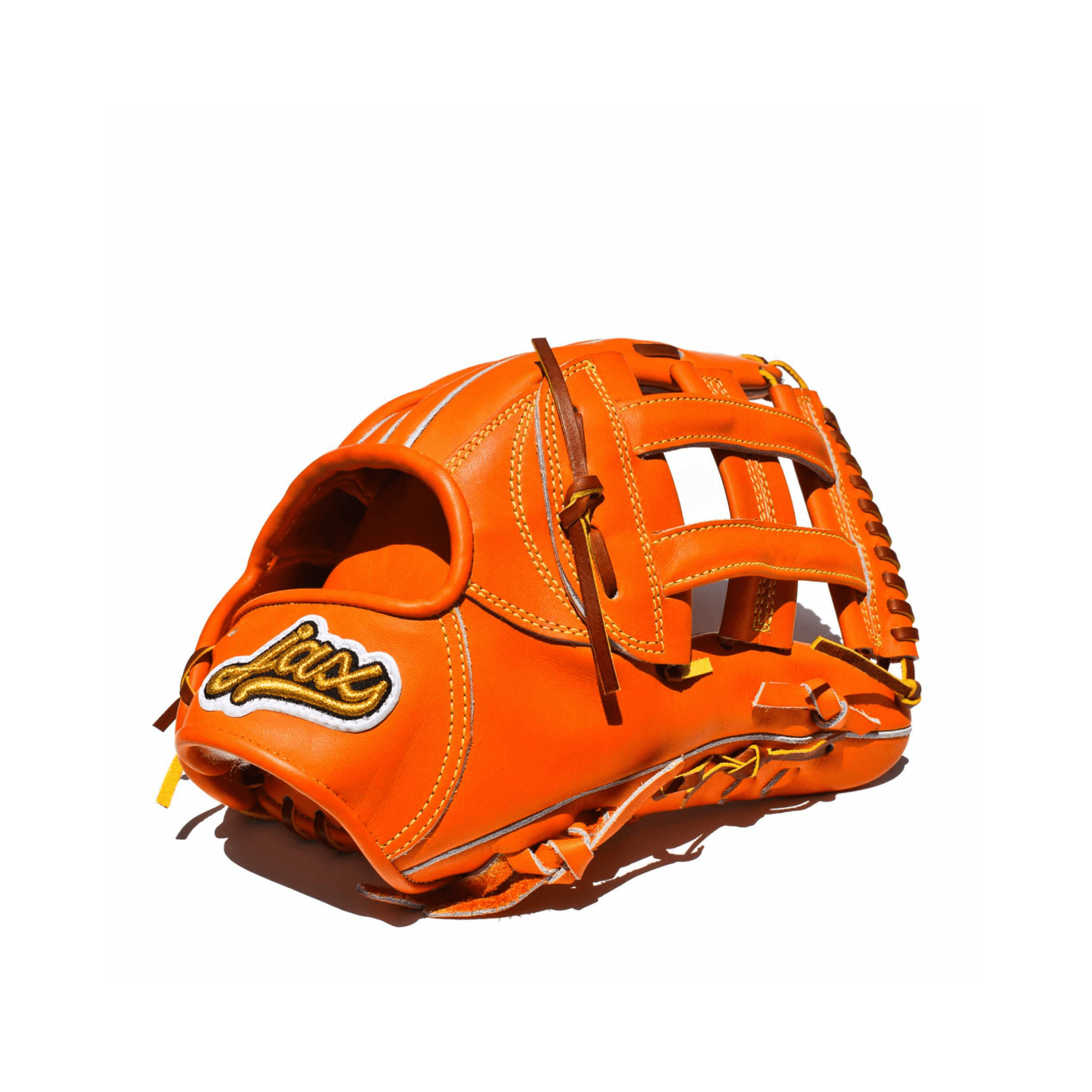 Jax Fielding Glove LJ-10S in orange tan, 12.25 inches, suitable for infield and outfield play.