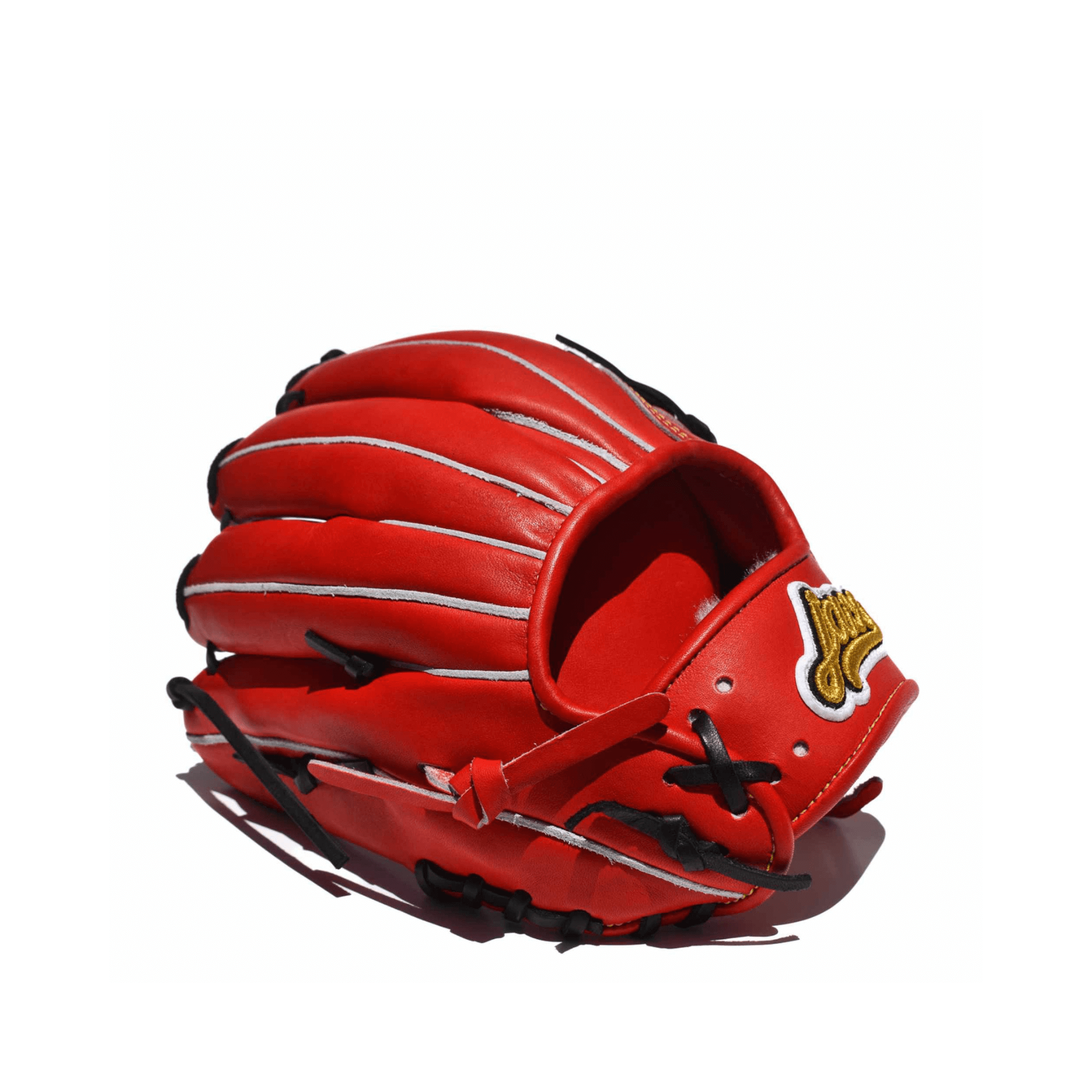 Jax Fielding Glove DM-5 Infield Red RHT 11.5" showcasing premium leather and extra-large pocket design for elite performance.