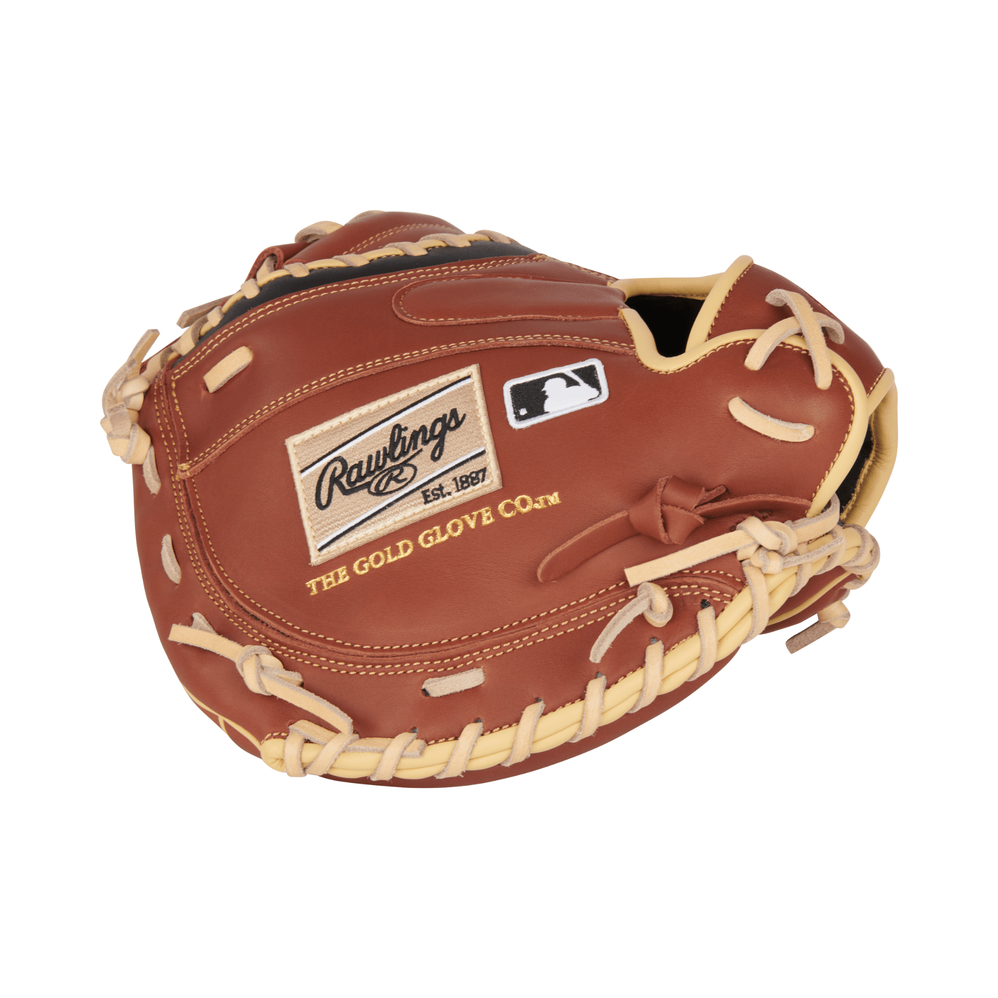 Rawlings NXT Series Catchers Mitt Contour Fit 32.5-inch in tan, featuring advanced technology for comfort and control.