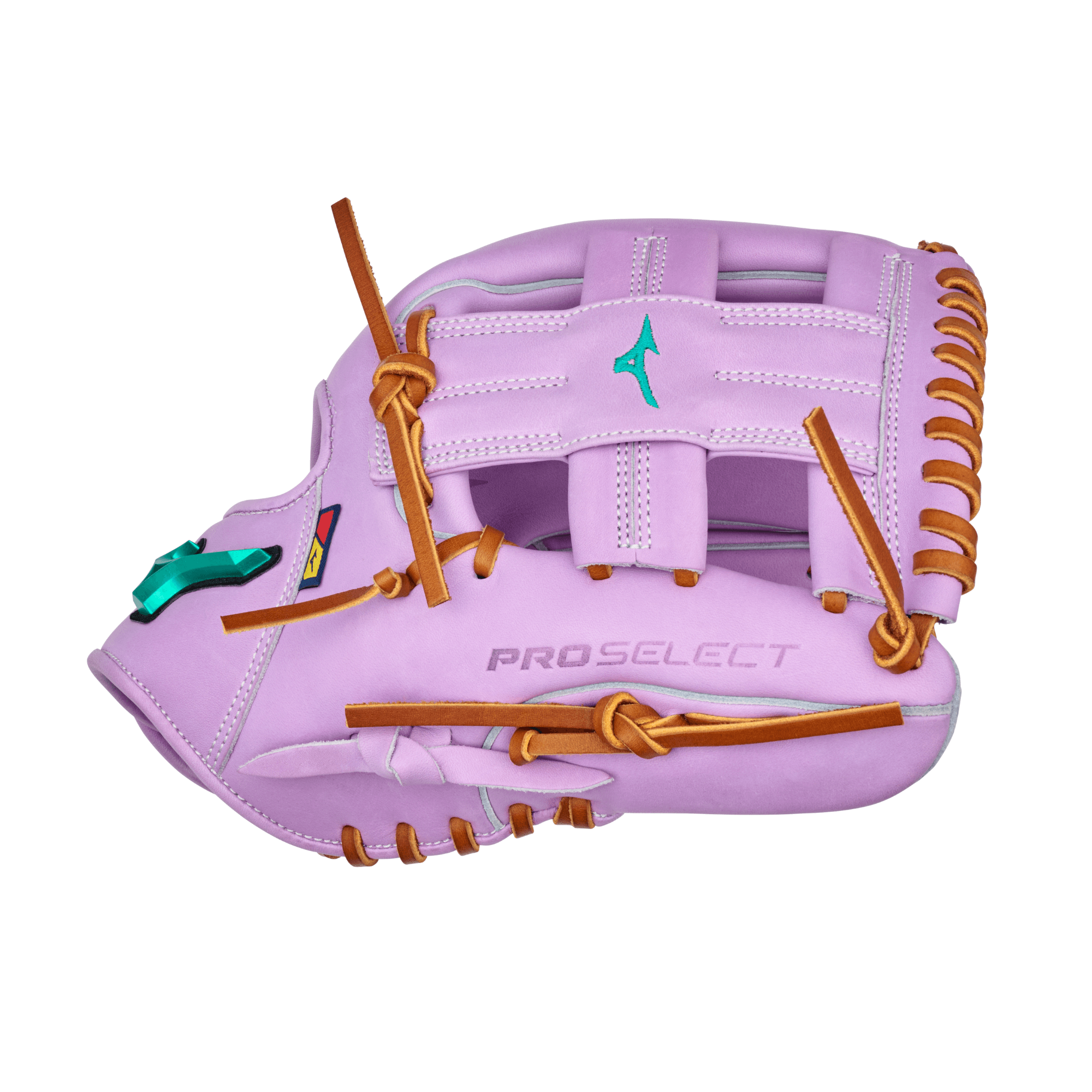Mizuno GPS-50D Lavender Rush Pro Select 11.75" baseball glove with T-Web design and premium steerhide construction.