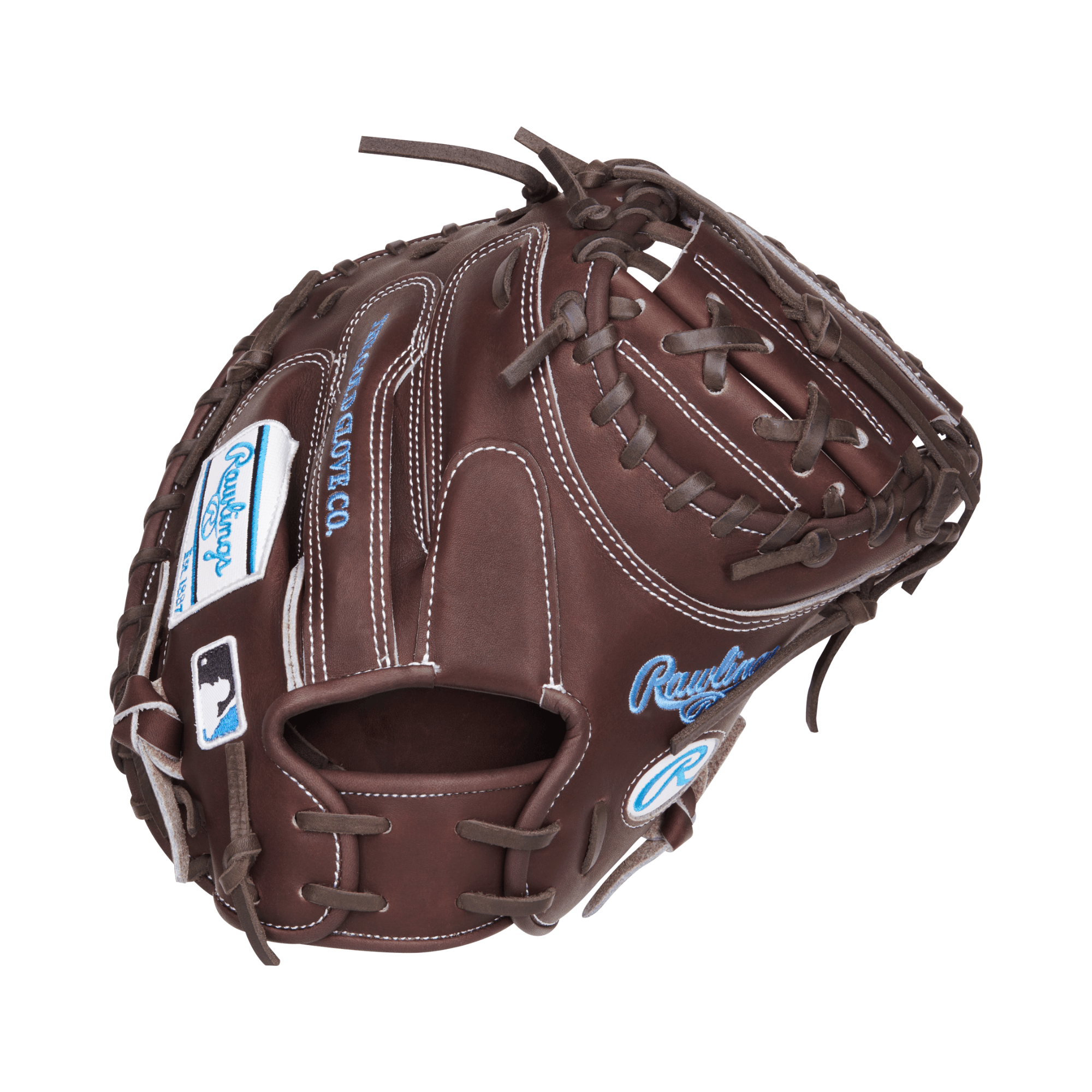 Rawlings Heart of the Hide Series Catcher's Mitt 33.5" in chocolate color, showcasing its durable leather construction and design.