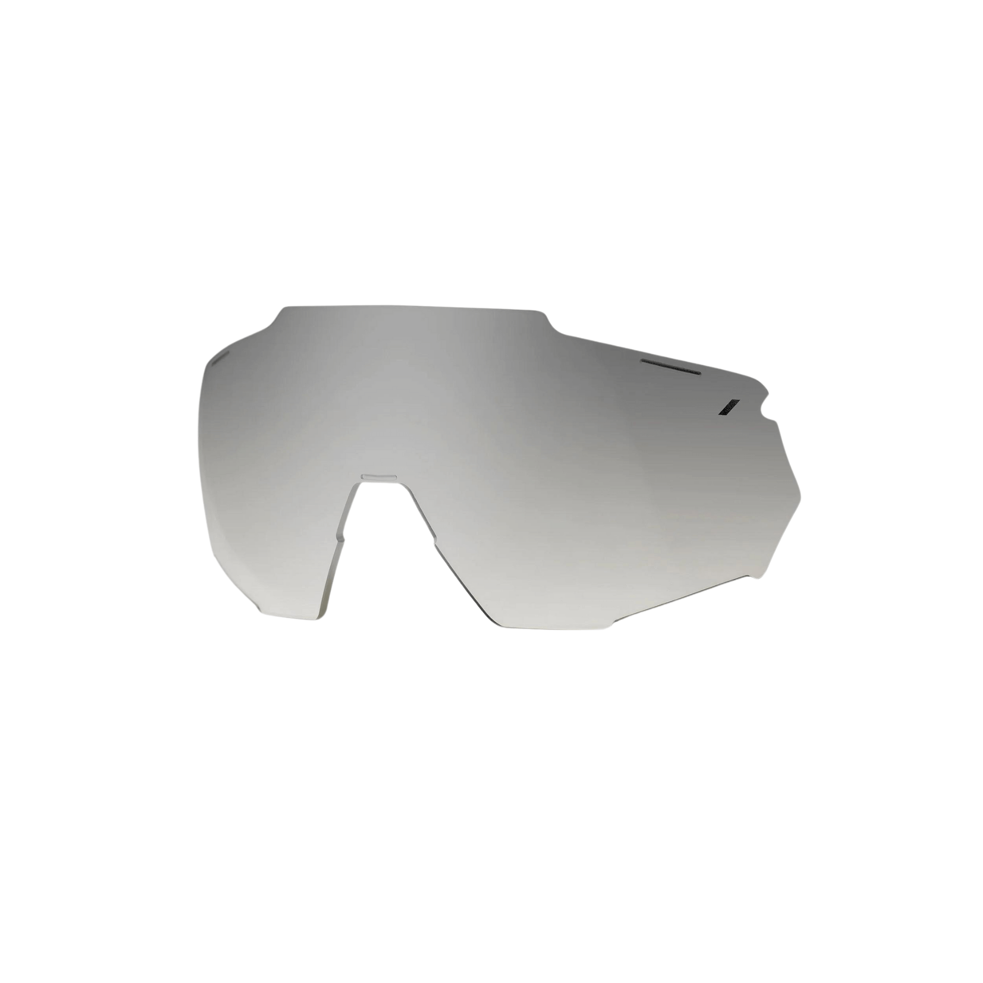 100% Racetrap 3.0 replacement lens in low-light yellow silver mirror, 56% light transmission, Cat 1 filter.