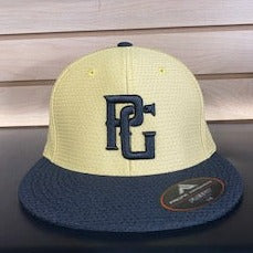 Perfect Game Fitted Flat Bill Gold/Black