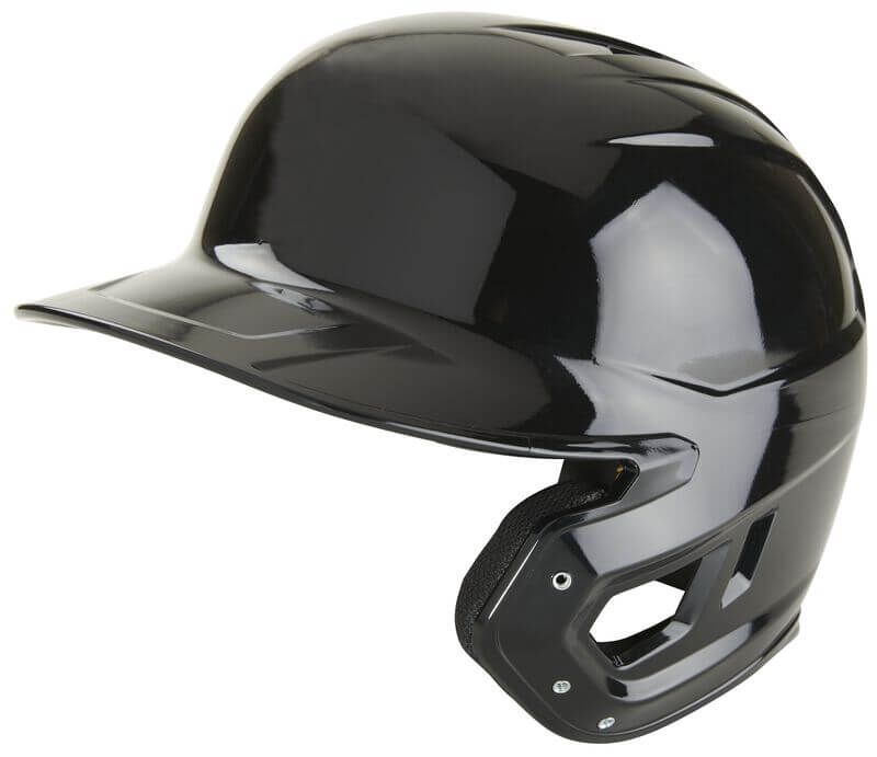 Gloss Black Rawlings Mach Single Ear Right Handed Batting Helmet