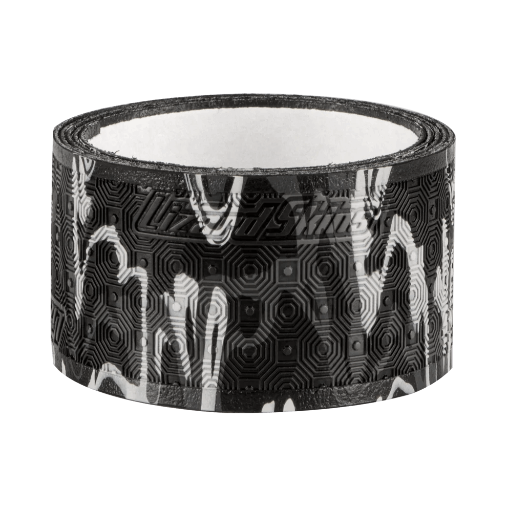 Lizard Skins DSP Lacrosse Grip Tape V2 in Black Camo with textured surface for enhanced grip and mobility.