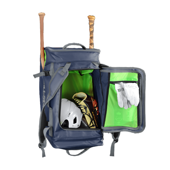 Front iew of All-Star S7 Elite Player Duffle displaying spacious compartment