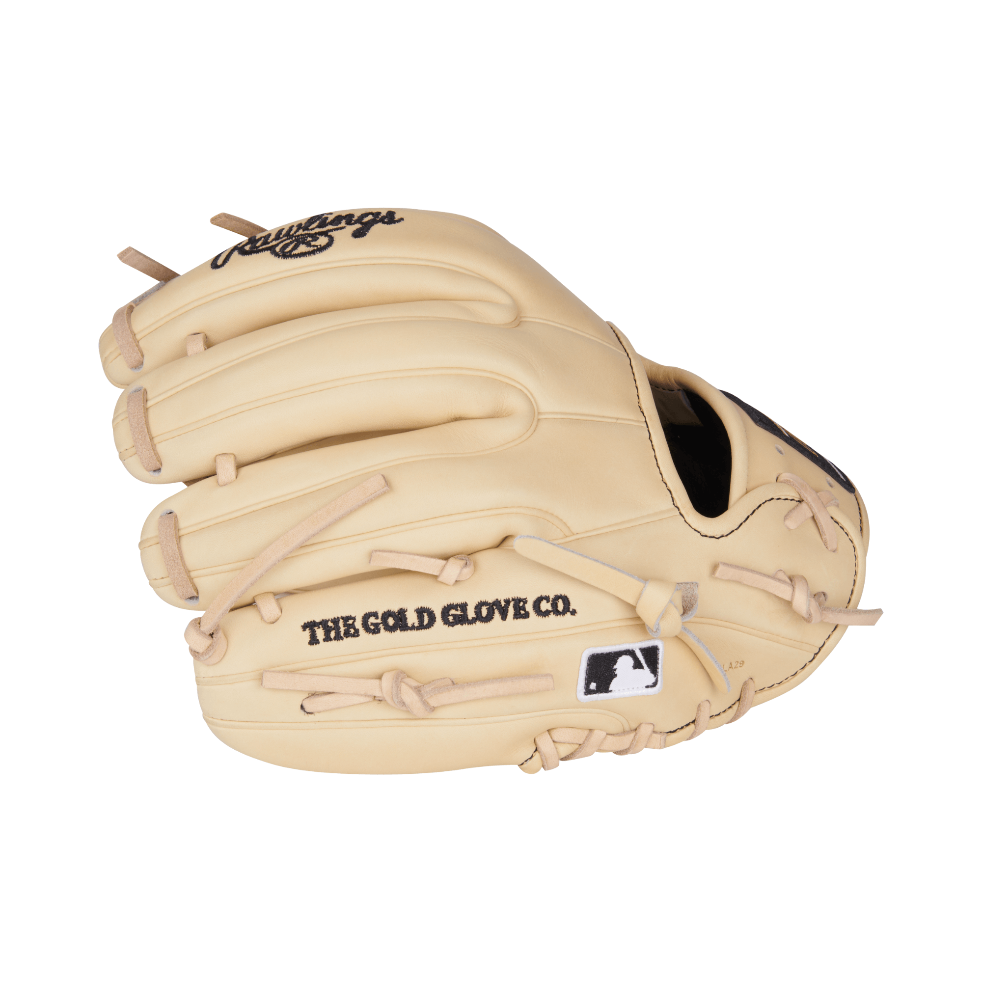 Rawlings Heart of the Hide 11.25" baseball glove in camel color for infielders, featuring durable leather and superior control.