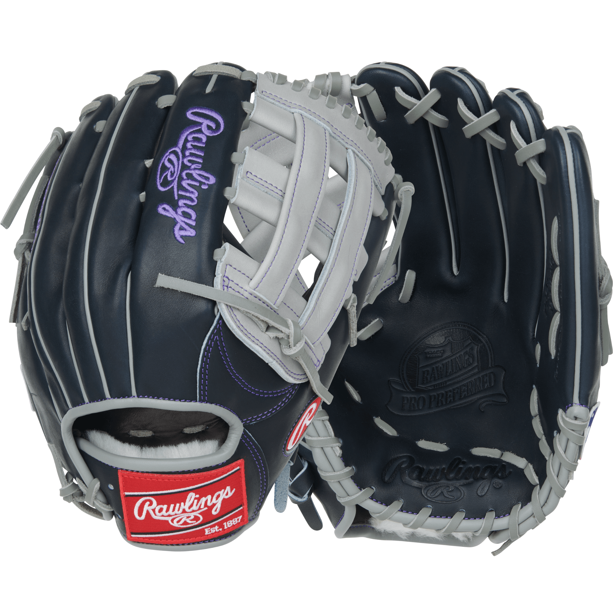 Rawlings Pro Preferred Aaron Judge 12.75" LHT outfield baseball glove featuring premium leather and pro-inspired design.