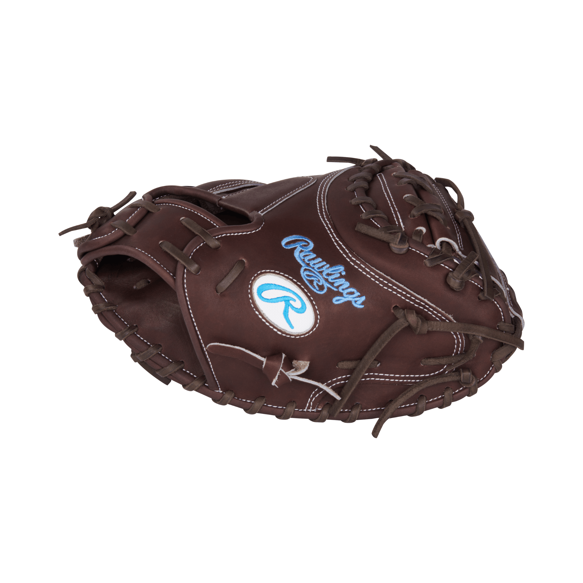 Rawlings Heart of the Hide 33.5" Catcher's Mitt in chocolate color, showcasing durable leather and professional design.