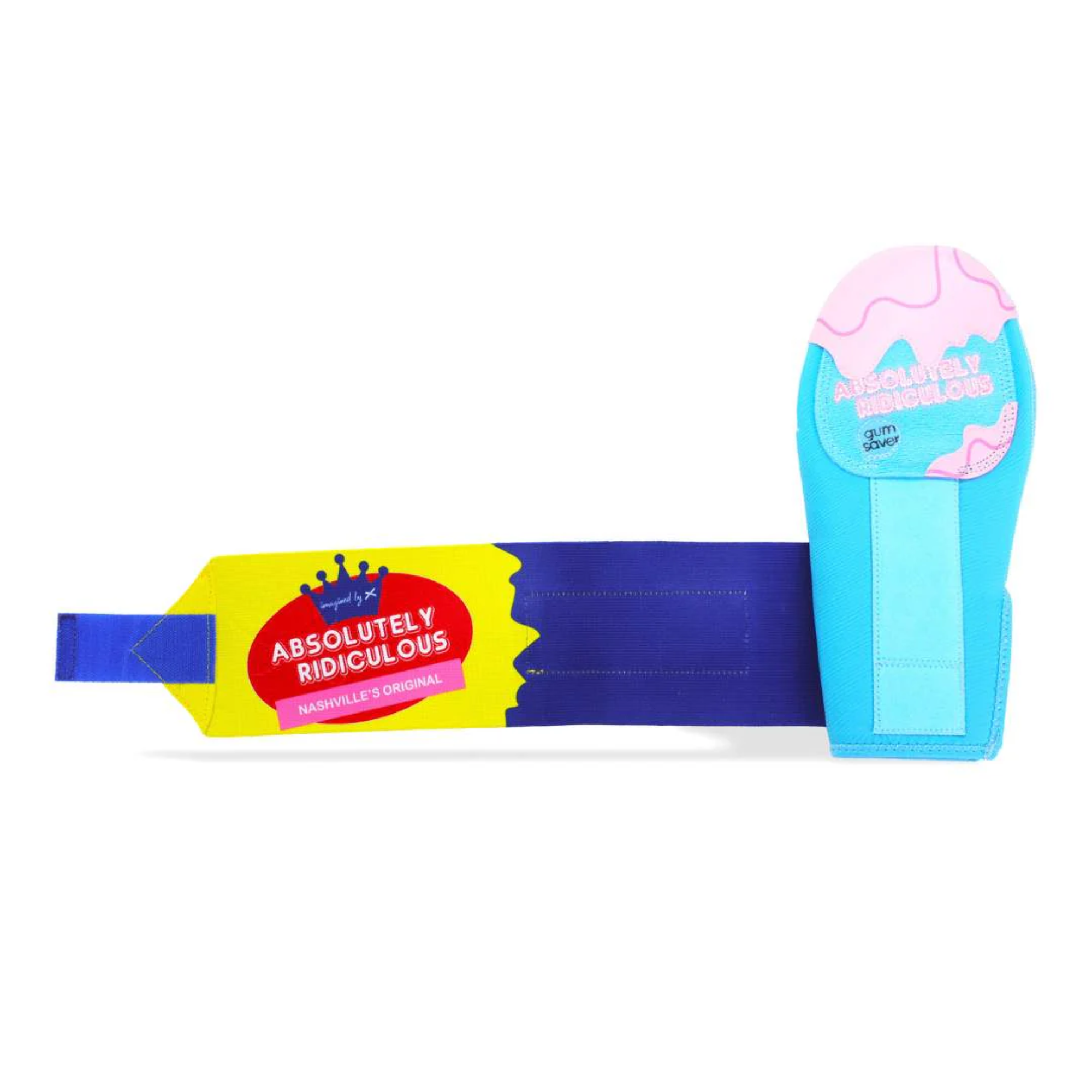 Absolutely Ridiculous Bubble Gum Sliding Mitt Youth front view with strap secured