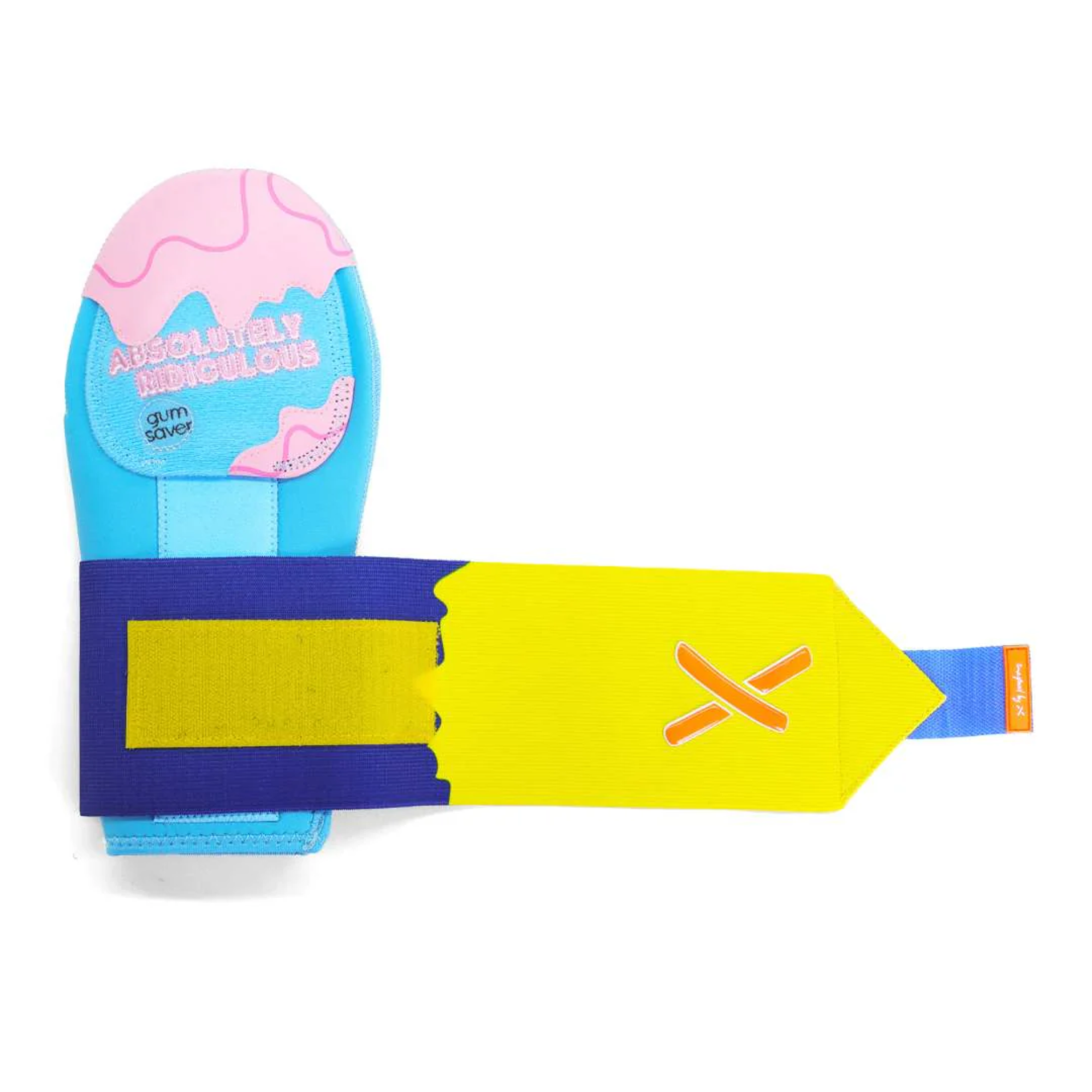 Absolutely Ridiculous Bubble Gum Sliding Mitt Youth back view with strap and padding