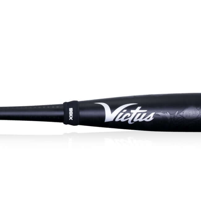 Victus Nox Senior League 5 bat showcasing its sleek black design and high-performance aluminum construction.