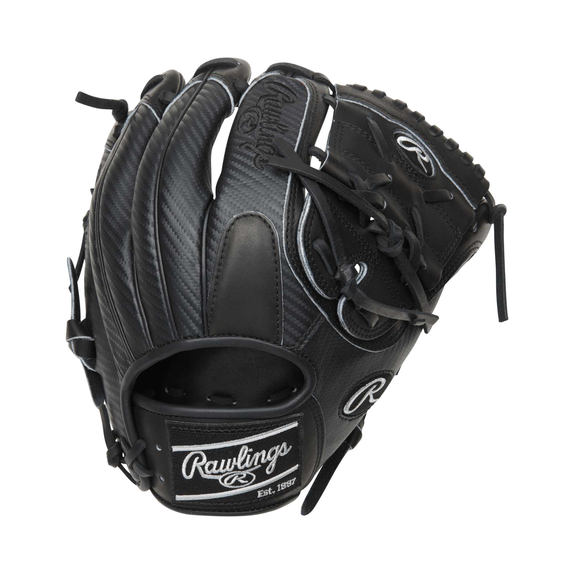 Rawlings Heart of the Hide Hyper Shell Infield Pitcher's Glove RHT 11.75" in black, showcasing premium leather design.