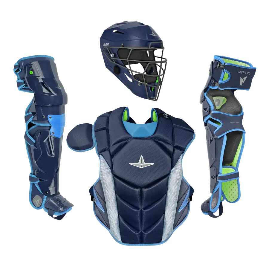 All-Star MVP Pro Series Small Youth Catchers Kit NOSCAE full set – NOSCAE certified youth gear Navy