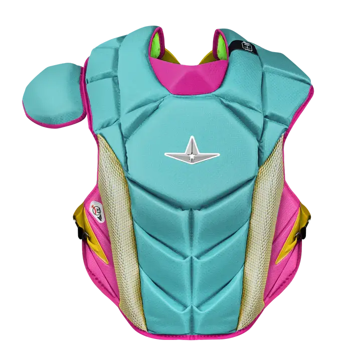 All-Star MVP-PRO Short Fuse Saved By The Bell Limited Edition catchers gear in yellow, pink, and seafoam colorways for confident play.