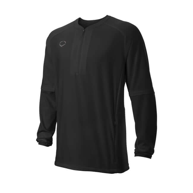 Evoshield Long Sleeve Batting Practice Jacket with removable sleeves and zippered pockets