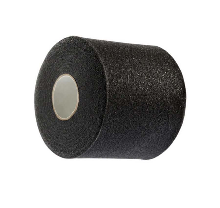 McDavid Underwrap foam roll, black, designed for skin protection and comfort during athletic training and workouts.