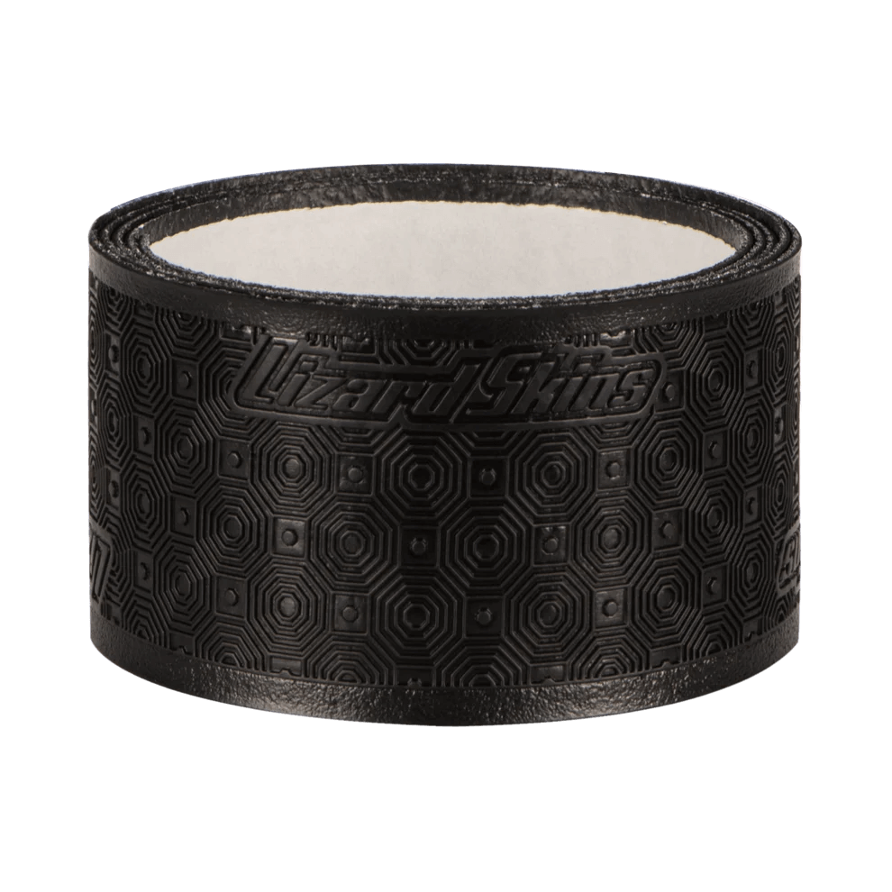 Lizard Skins DSP Lacrosse Grip Tape V2 in black, featuring a textured design for enhanced grip and control on lacrosse sticks.