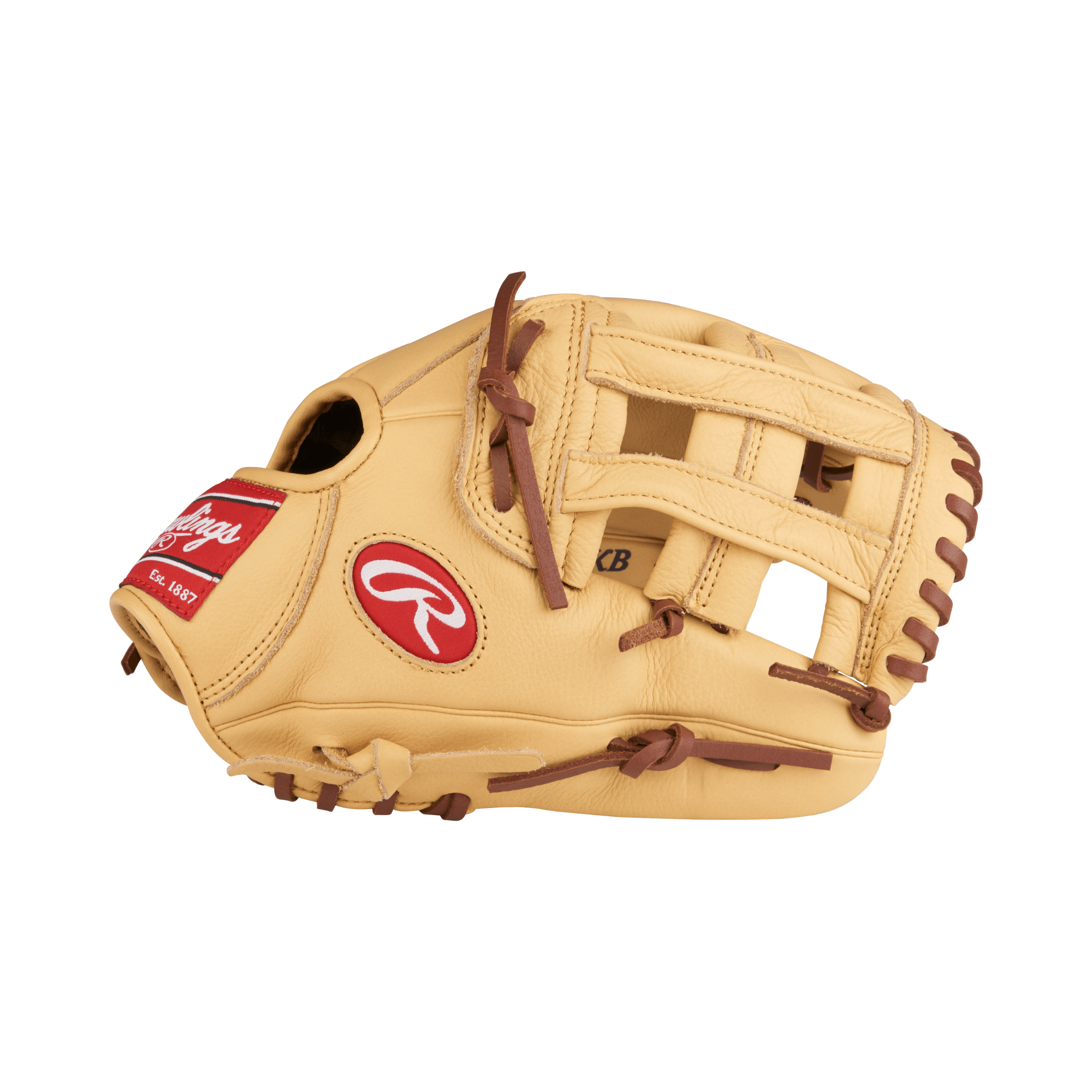 Rawlings Select Pro Lite K. Bryant 11.5" youth baseball glove in tan color, designed for improved control and fit.