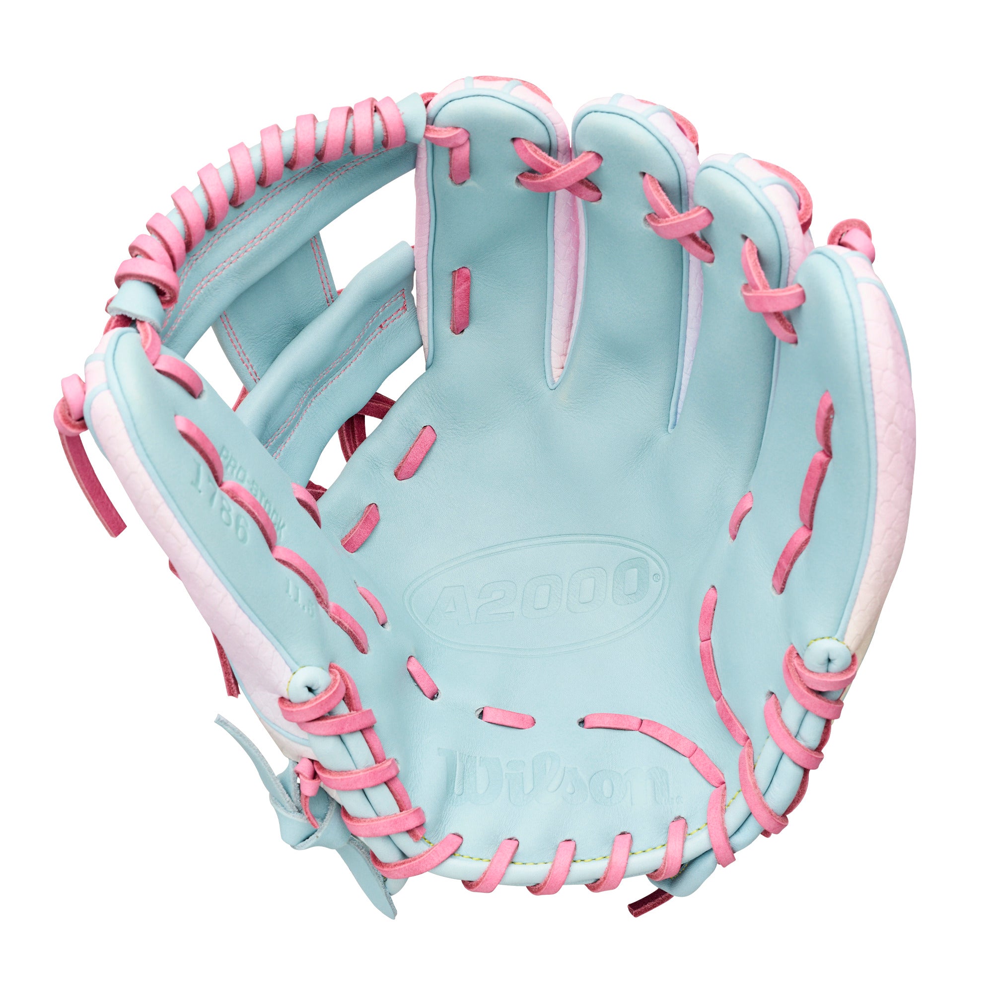 Wilson A2000 1786 11.5 April 2026 GOTM Pastel Clouds Infield Glove palm view