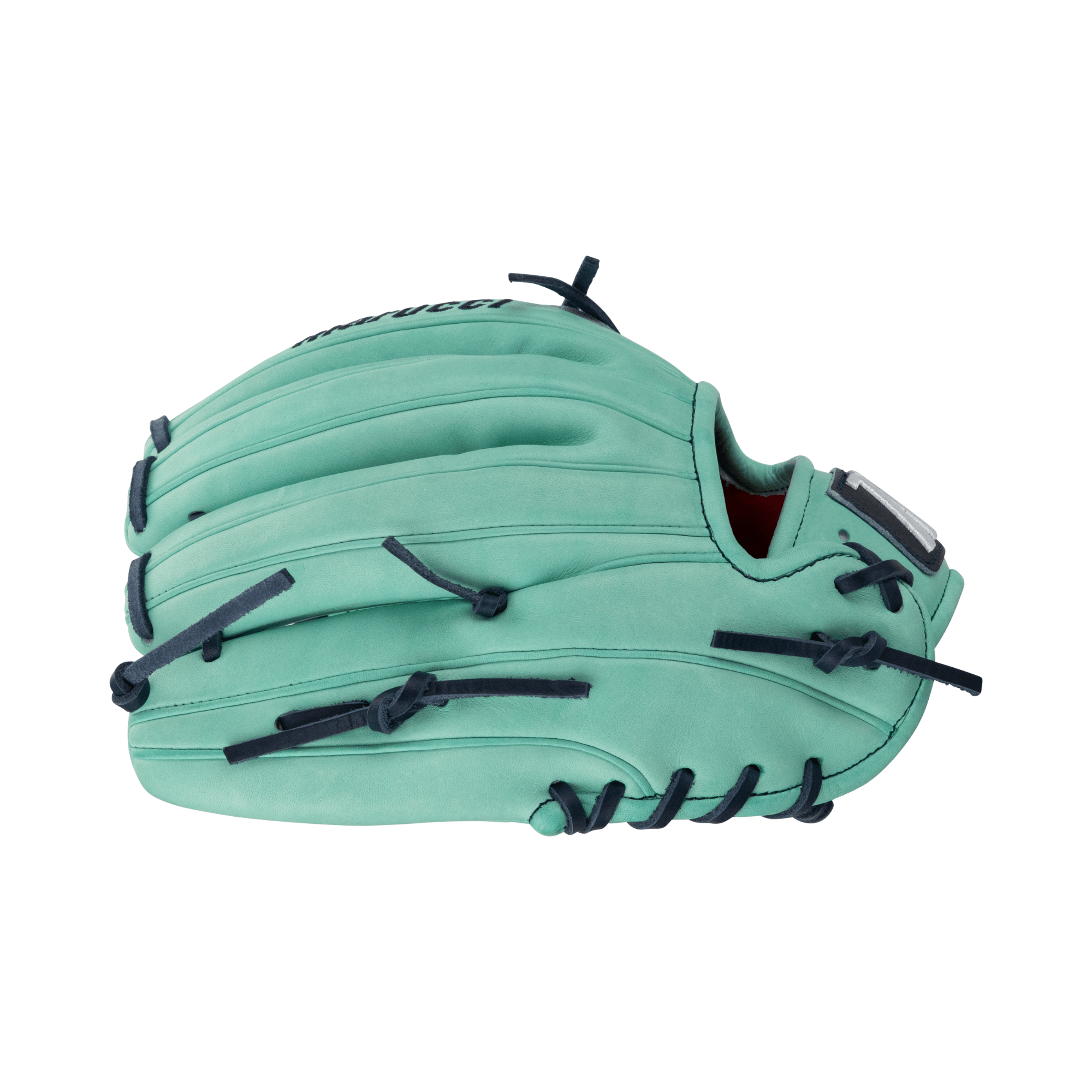 Marucci Capitol M Type 45A2 12.00 Two Piece Closed RHT baseball glove in teal, featuring premium leather and dual wide depth design.