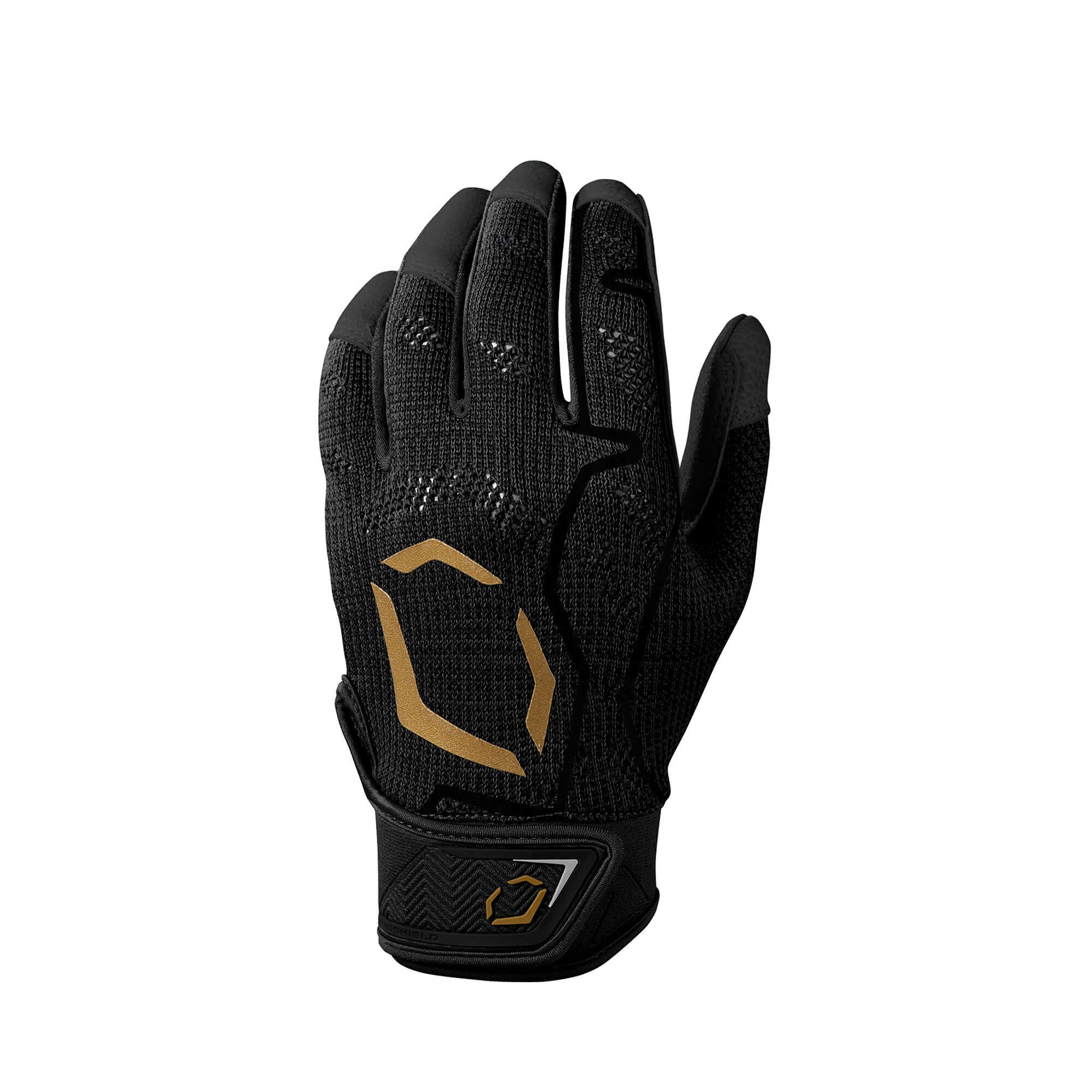 Evoshield Youth Pro-SRZ Black Batting Gloves with lightweight knit material