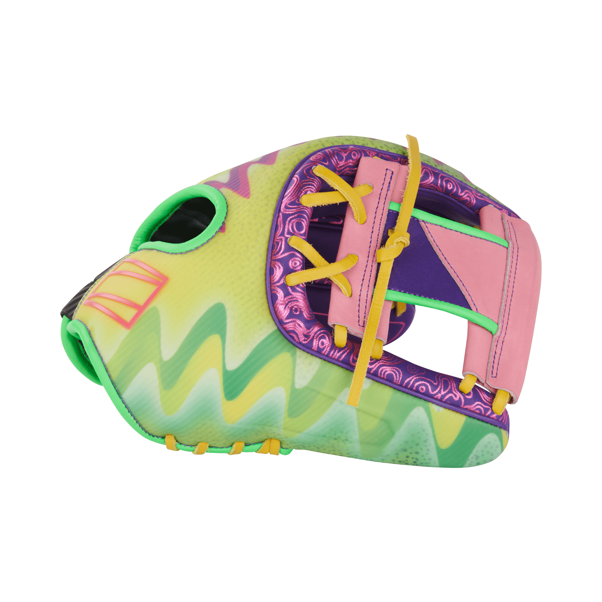 Detailed look at Rawlings REV1X Glove finger pattern and durability.