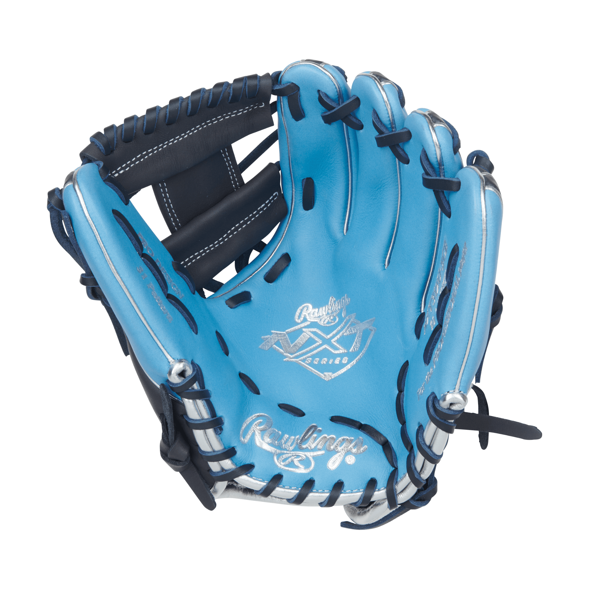 Palm view of Rawlings NXT 11.25" glove showing soft leather lining and compact 312U pattern built for young infielders