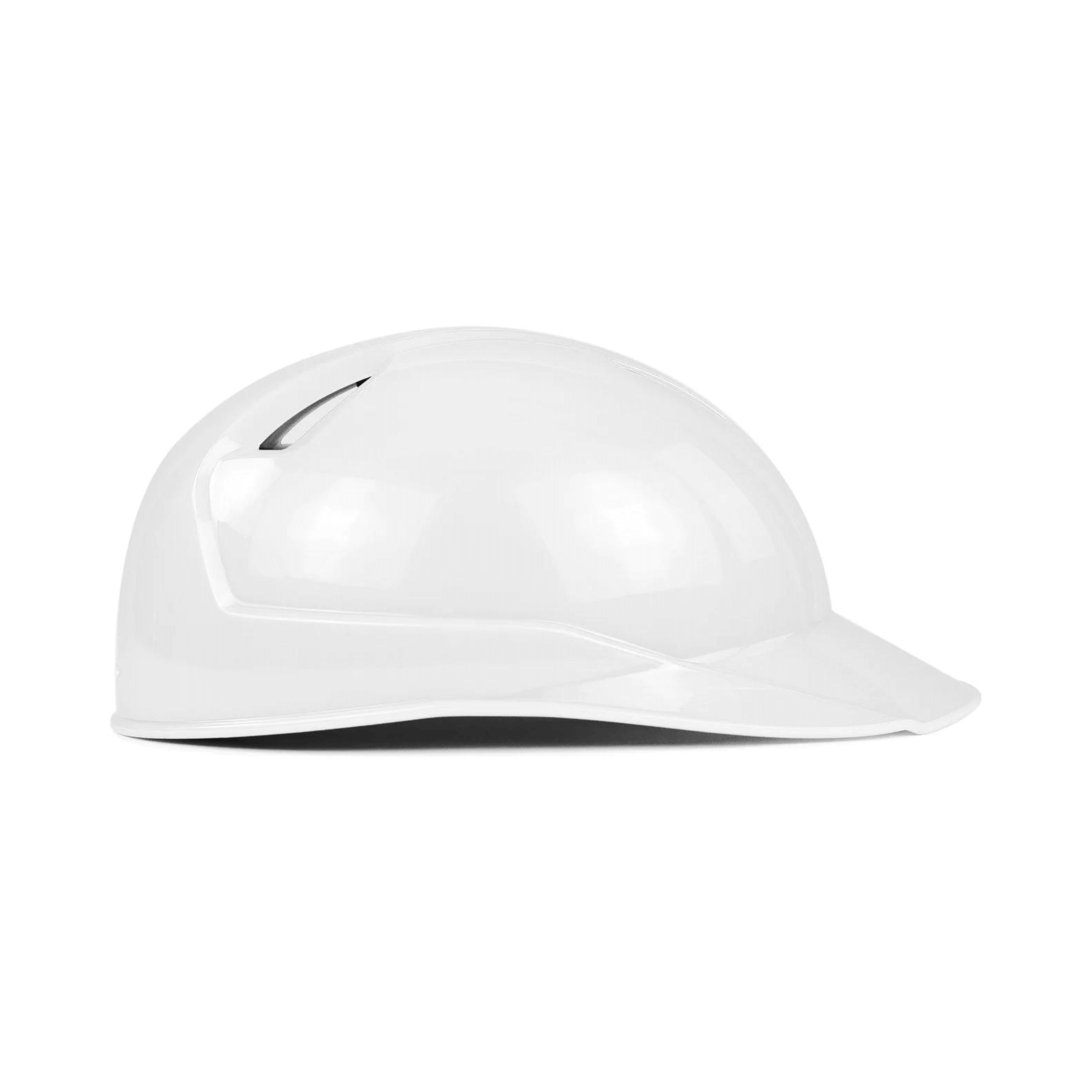 All-Star Catcher's Skull Cap in white, designed for high impact protection with air vents for DeltaFlex™ harness compatibility.