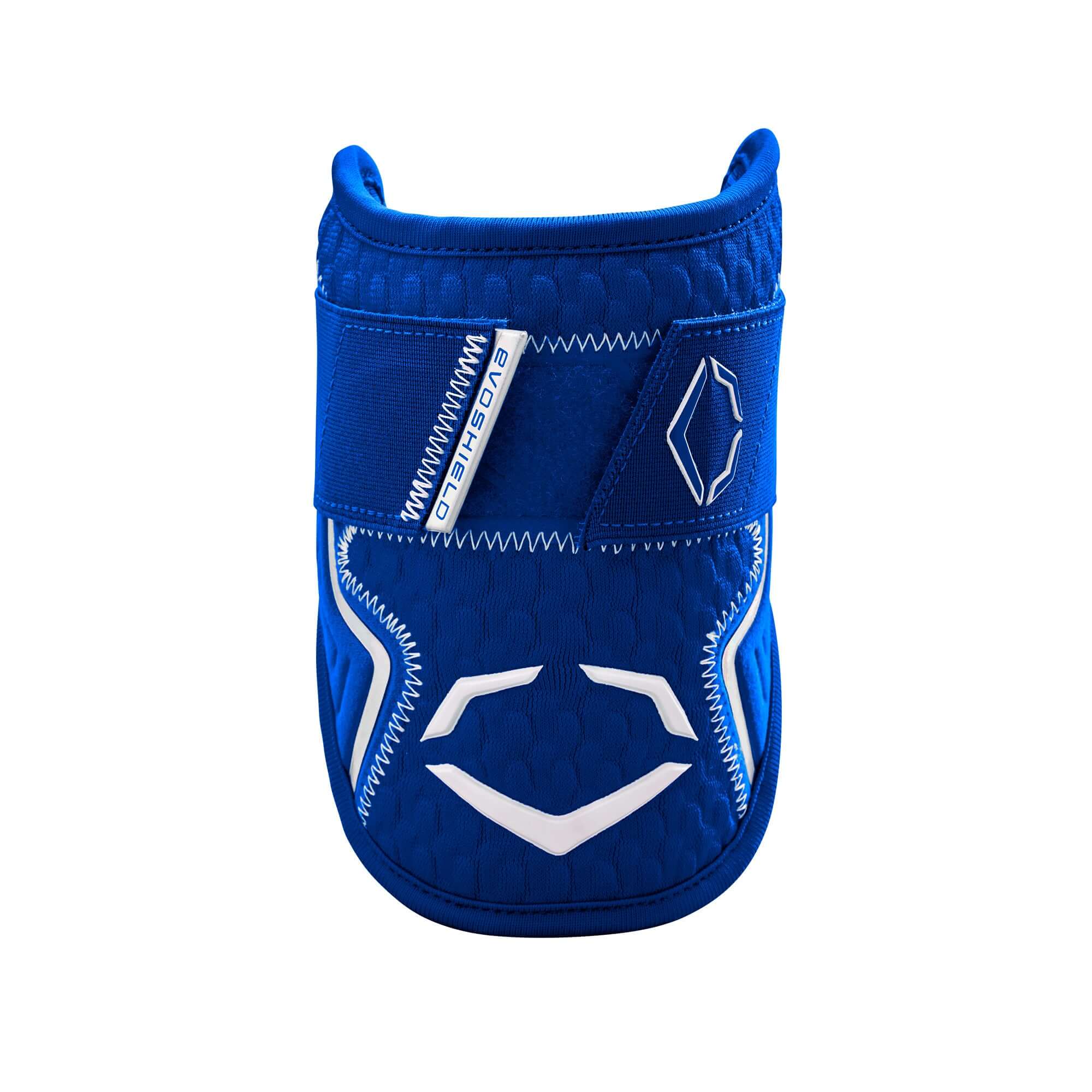 Royal blue Evoshield Pro-SRZ 2.0 Batter's Elbow Guard with Gel-to-Shell Technology for custom fit and protection.