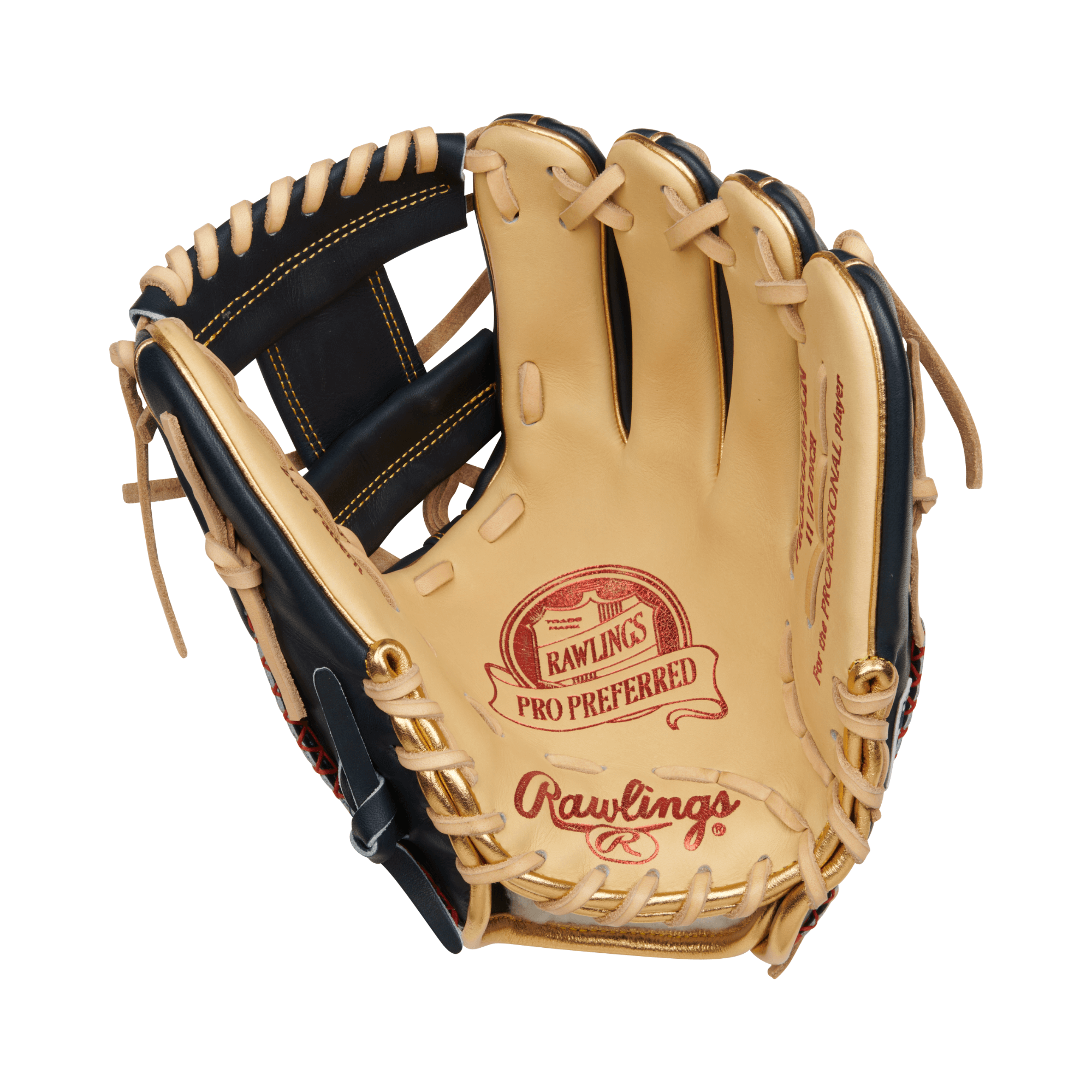 Rawlings Pro Preferred Series 11.5-inch baseball glove showcasing luxurious kip leather and superior craftsmanship.