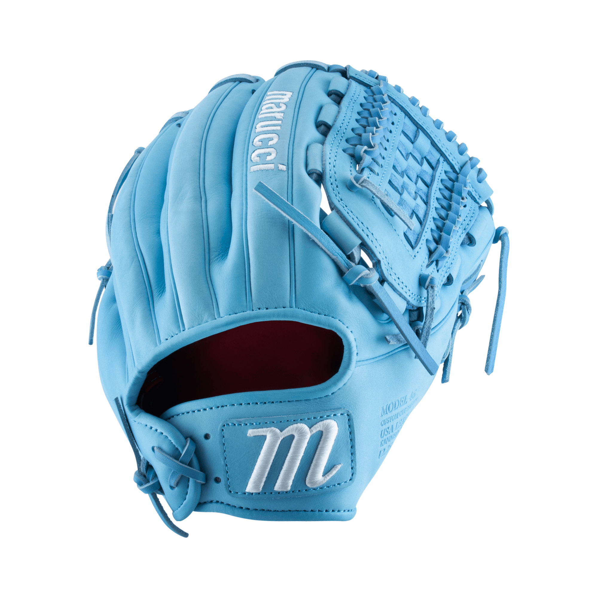 Marucci Capitol Series KG34 Basket T glove in blue, featuring premium Kip leather and enhanced comfort design.