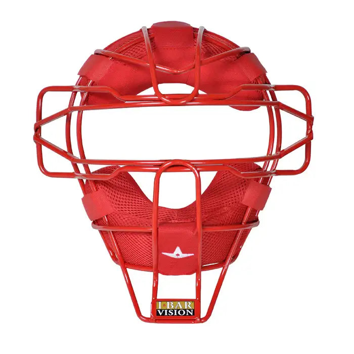 All-Star Classic Traditional Face Mask in red with DeltaFlex harness and I-Bar Vision cage for secure fit and comfort.