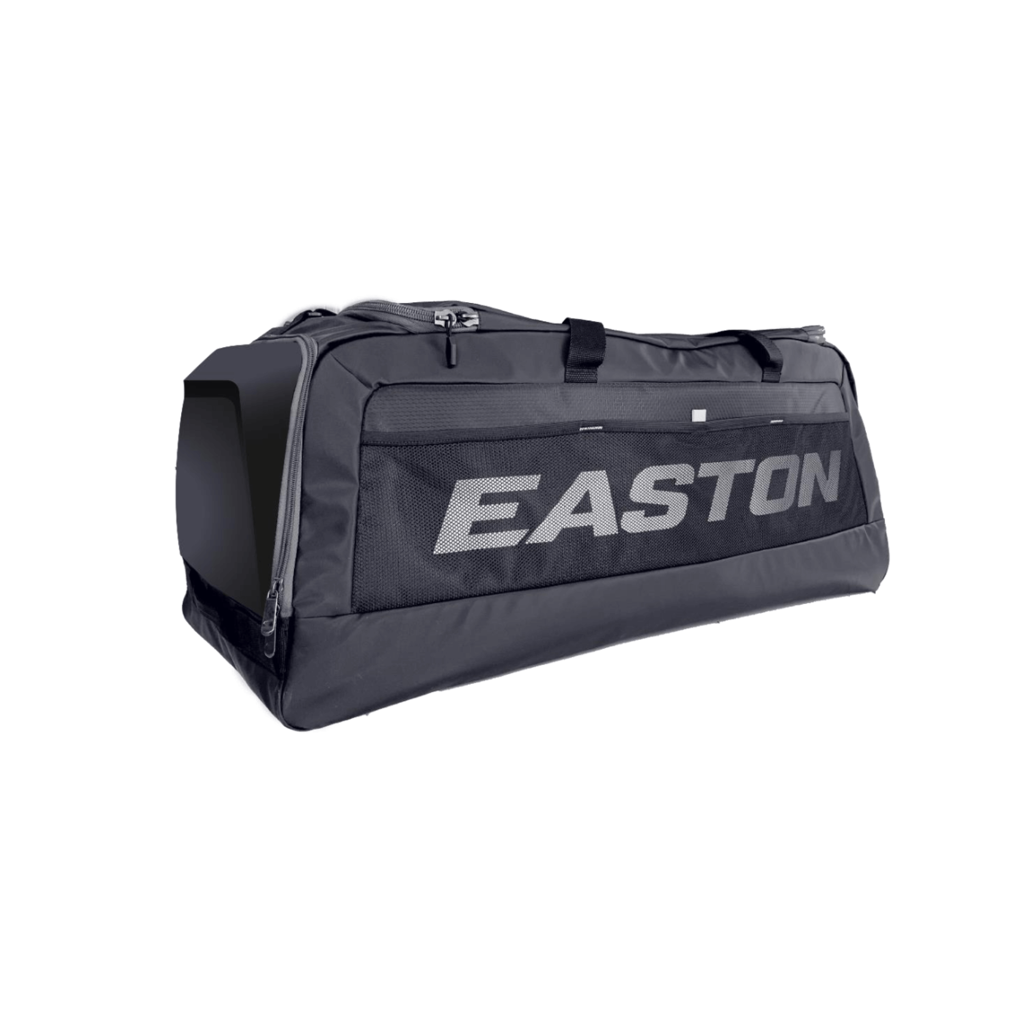 Easton Flagship Duffel Bag in sleek black with spacious design and durable materials for athletes.