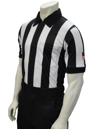 Smitty Football Short Sleeve Shirt with flag design on sleeve, ideal for referees and football enthusiasts.