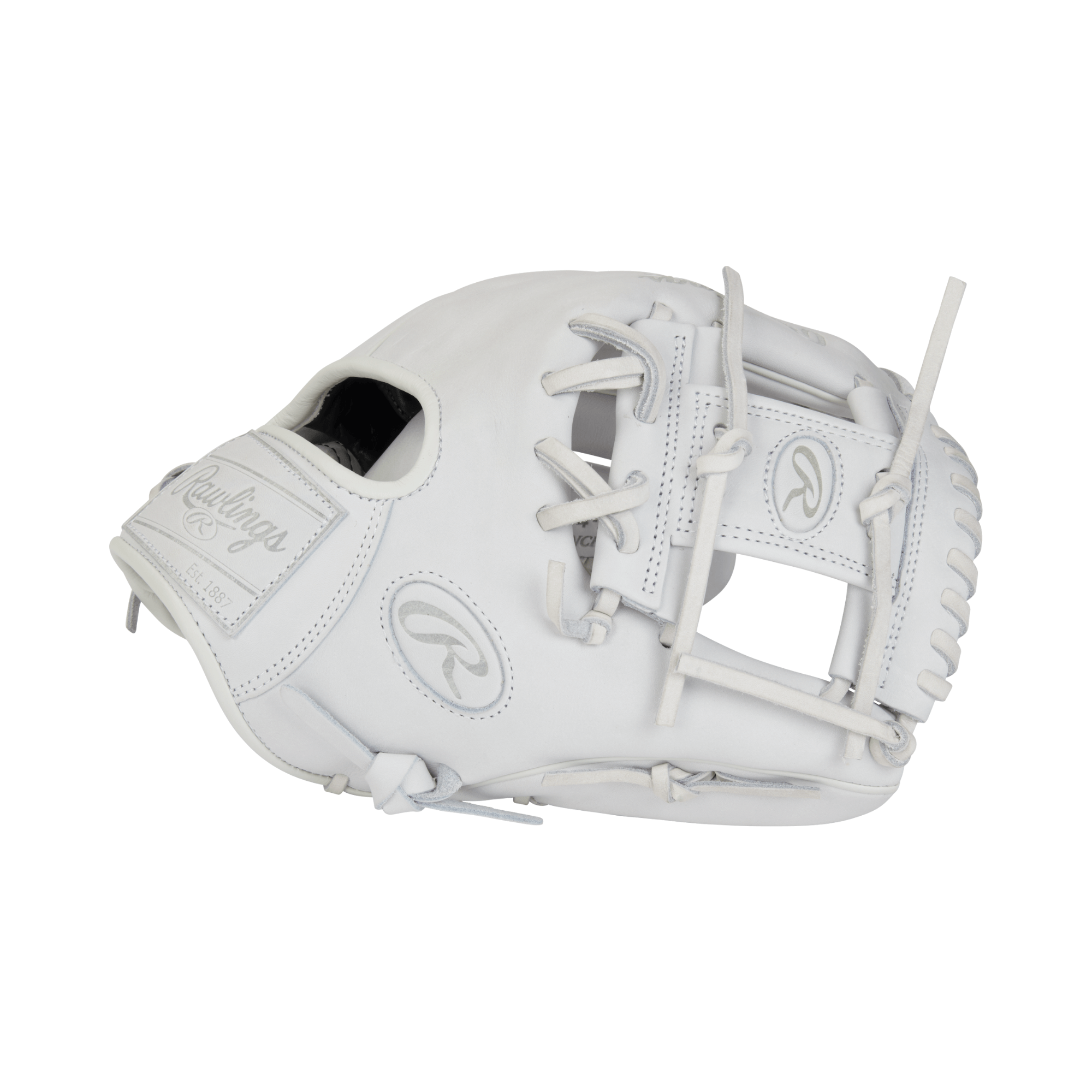Rawlings Pro Label Element Series 2.0 Arctic 11.5" white infield glove showcasing premium leather design.