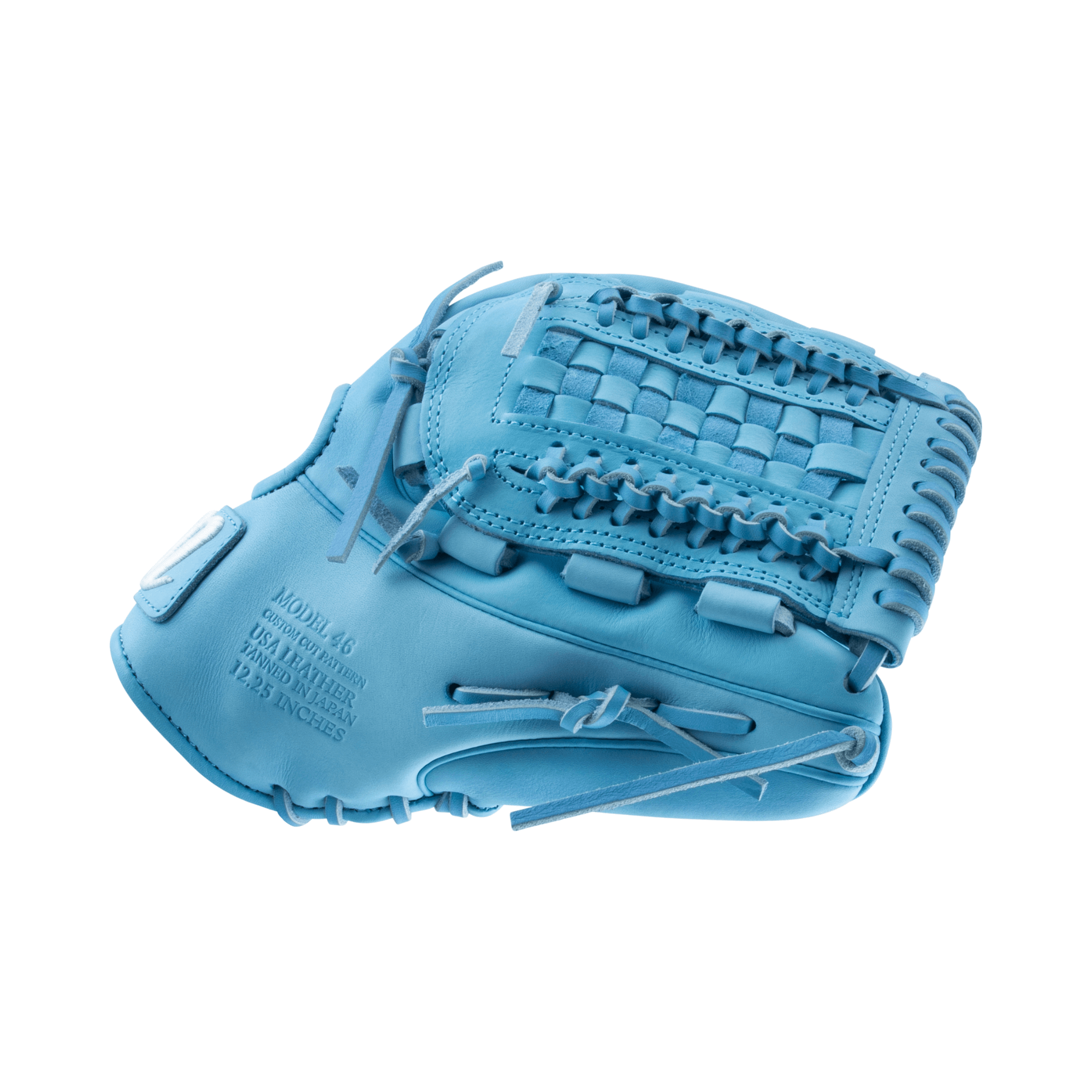 Marucci Capitol Series KG34 Basket T baseball glove in blue, featuring M Type fit system and enhanced thumb cushioning.