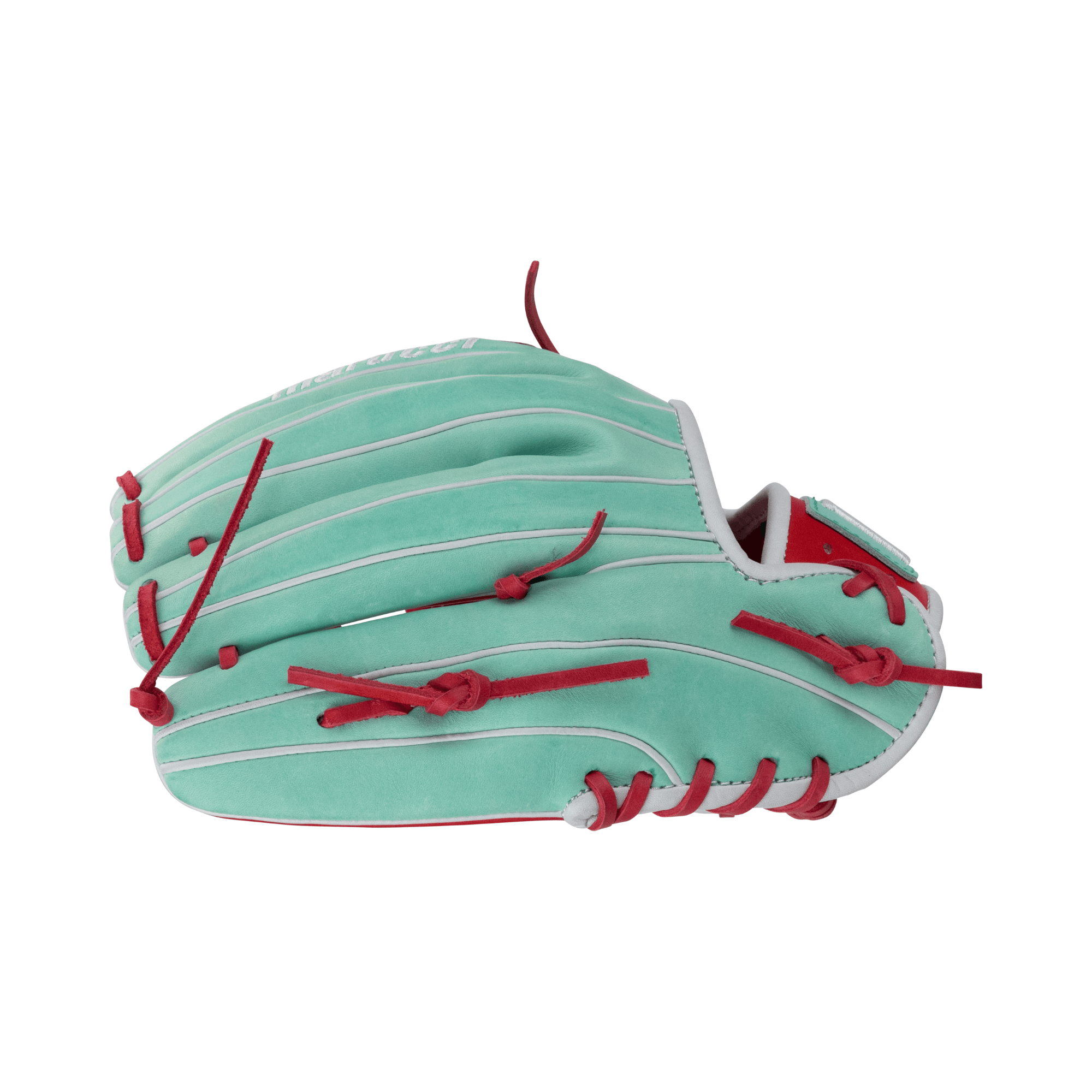 Marucci Capitol M Type 45A3 12.00 H Web RHT Mint/Red glove showcasing premium leather and comfortable fit.