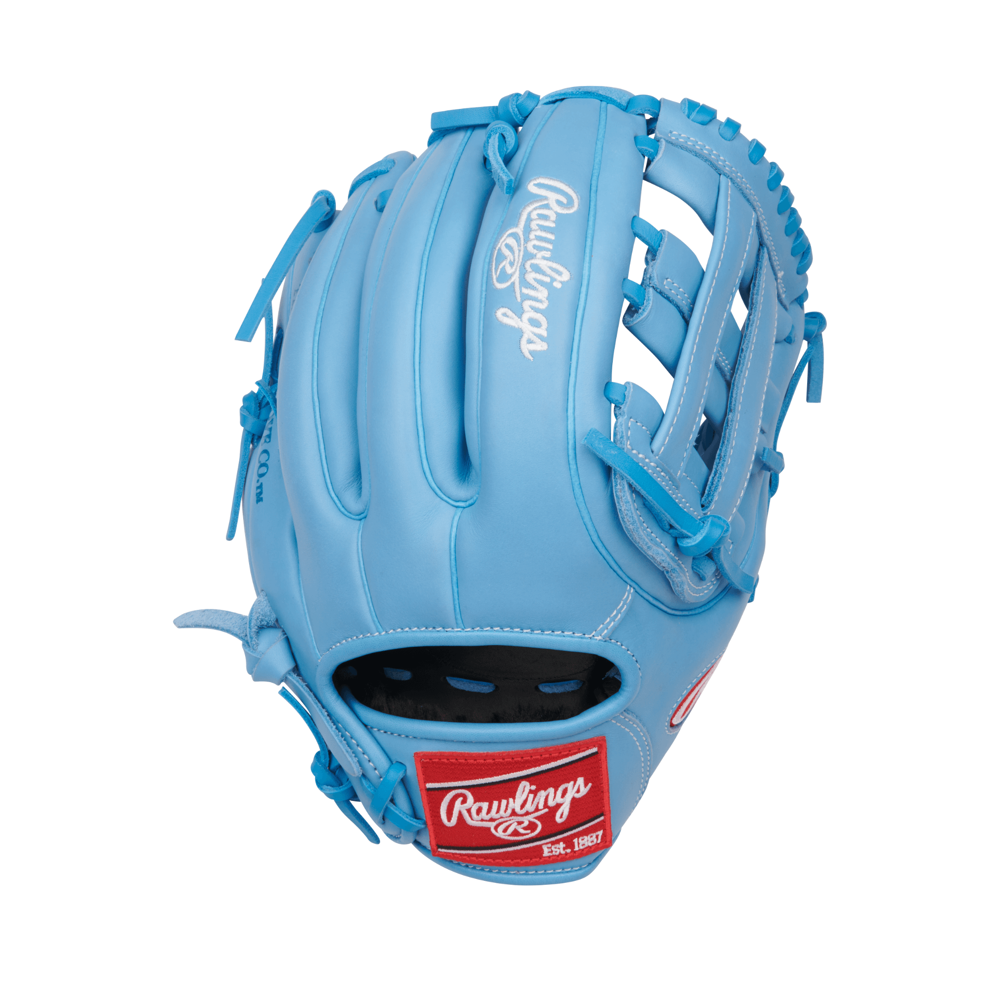 Rawlings R9 11.75 inch infield baseball glove in stylish blue color, designed for performance and flexibility on the field.