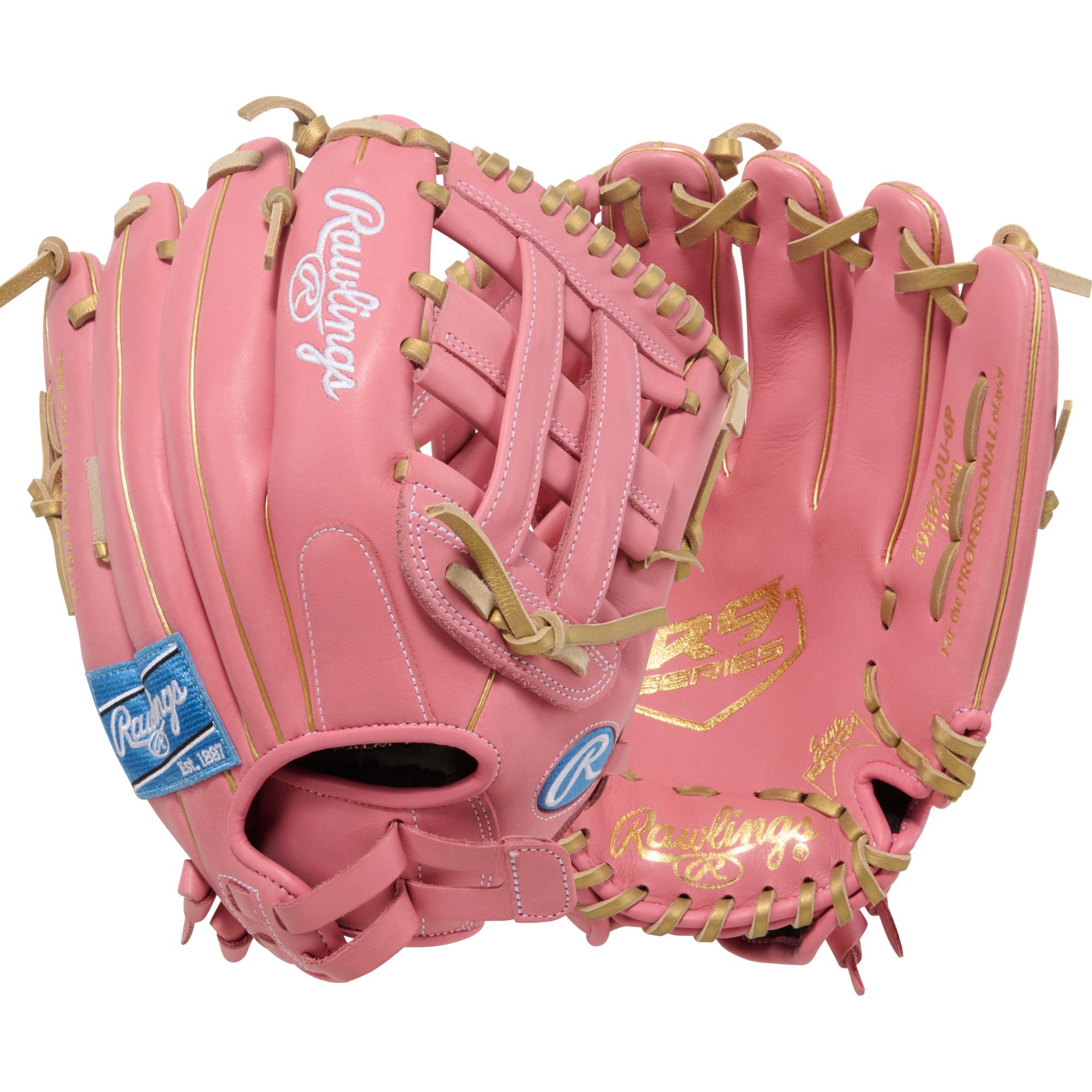 Rawlings R9 Softball 12-Inch Glove back and front views R9SB120U-6P softball utility glove