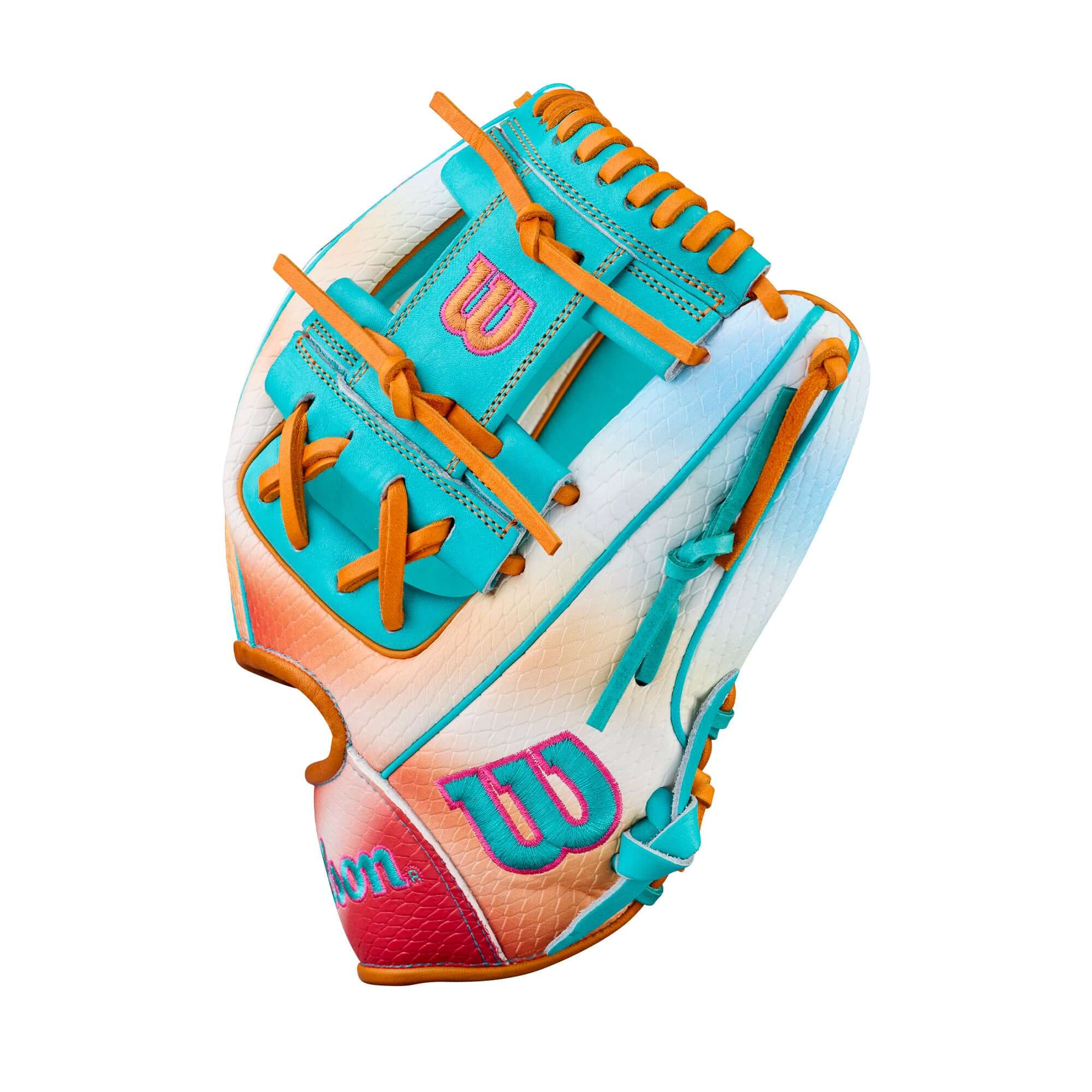 Wilson 2025 Northern Lights A2000 1975S 11.75" infield baseball glove with vibrant colors and premium leather.