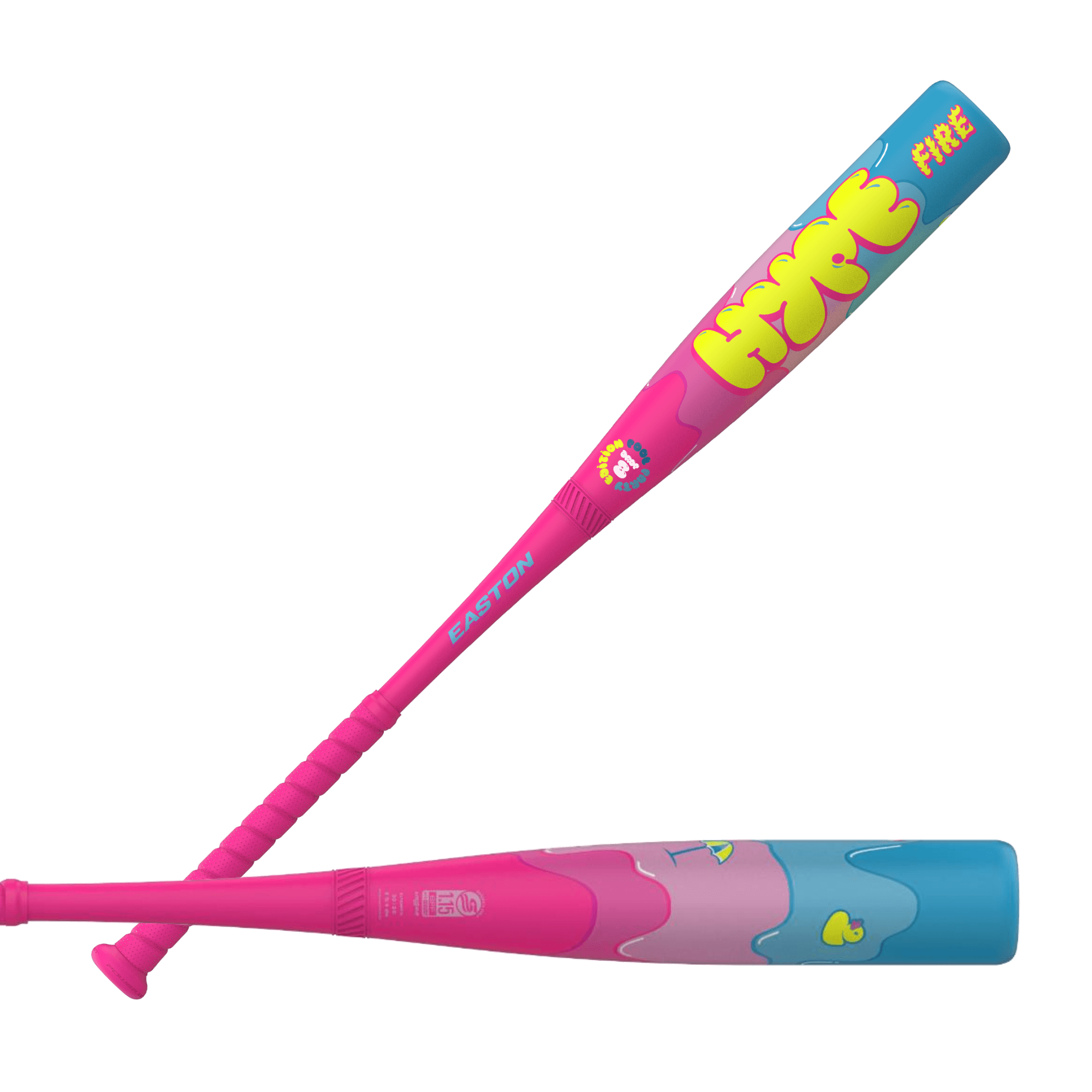 Easton Hype Fire Pool Party Limited Edition (-8) USSSA Baseball Bat showcasing vibrant colors and unique design.
