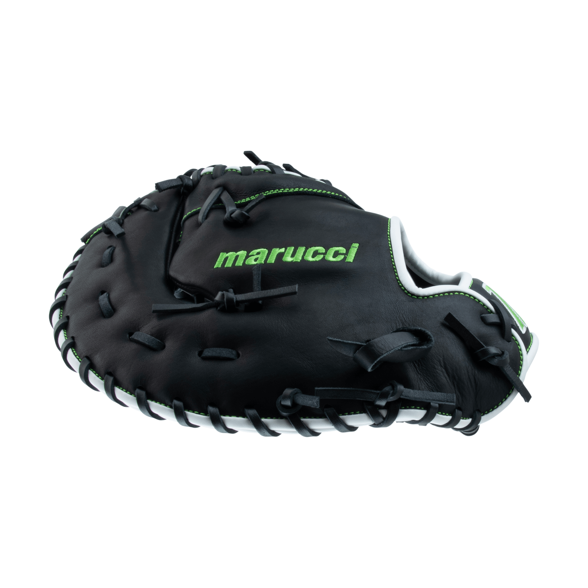 Close-up of thumb sleeve with integrated cushioning for added comfort in Marucci Krewe M Type 37s1 Mitt.