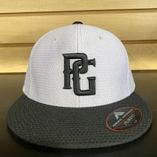 Perfect Game Fitted Flat Bill Charcoal/Black