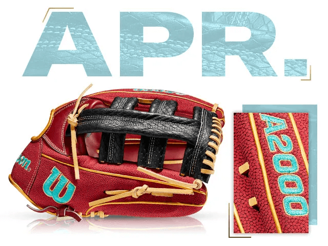 Wilson A2000 1806 custom glove featuring unique APR design, perfect for David Peralta fans and baseball enthusiasts.