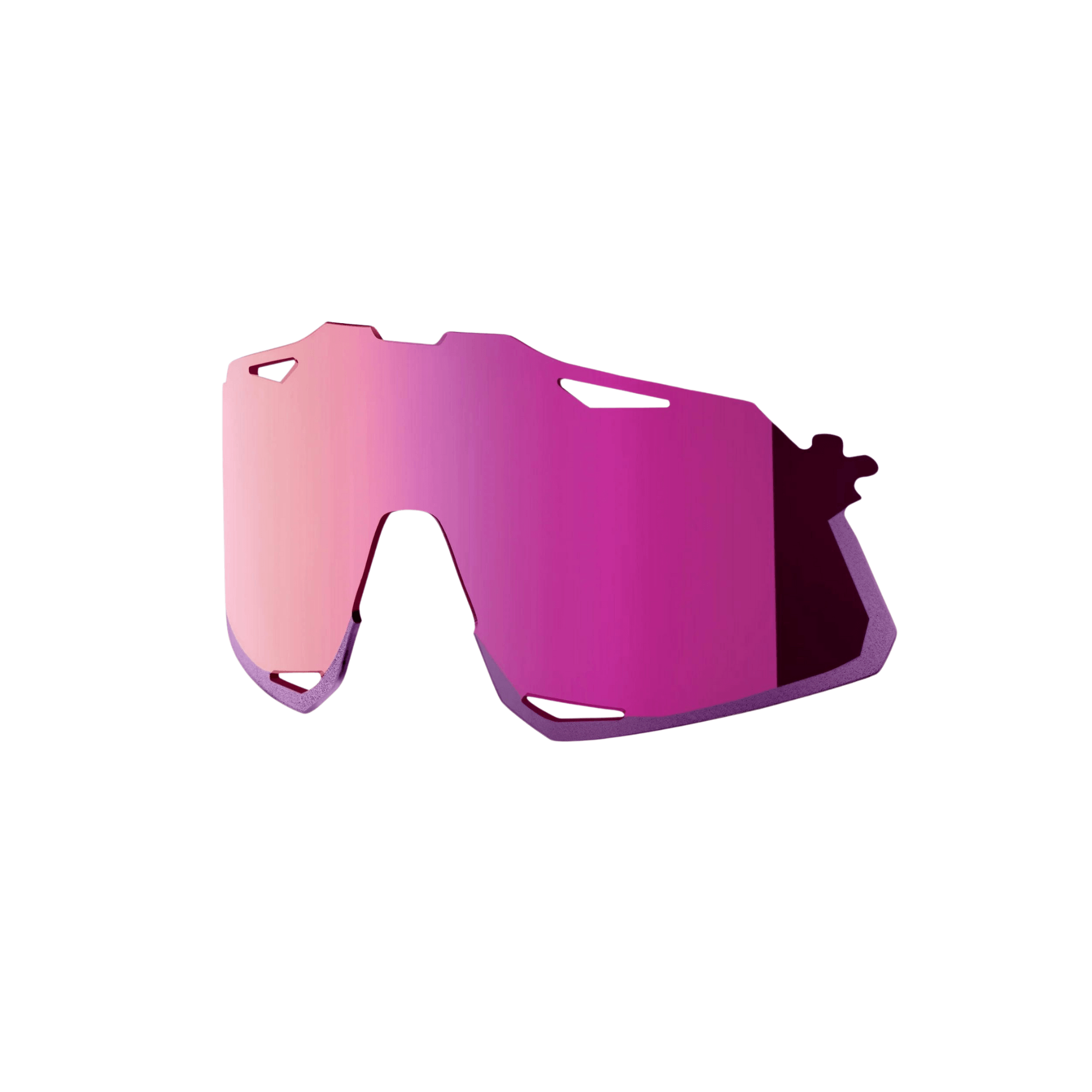 100% HYPERCRAFT Purple Multilayer Mirror Replacement Lens for baseball eyewear, enhancing style and visual clarity.
