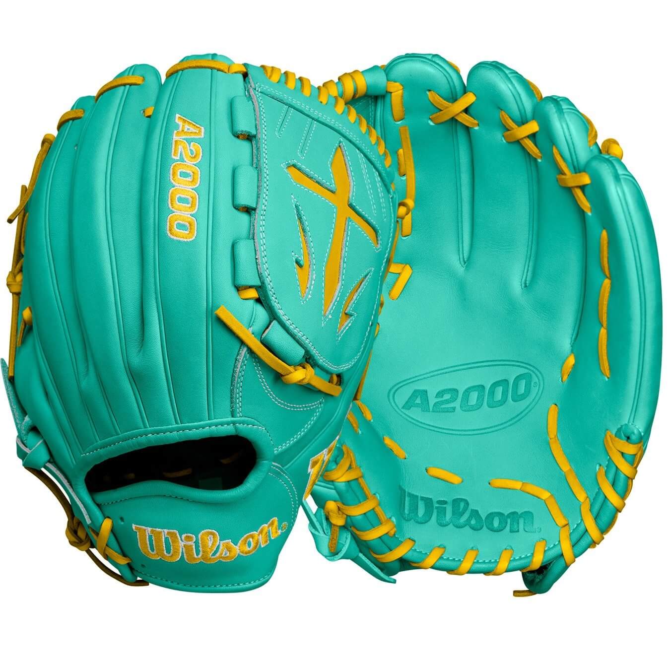 Wilson A2000 B23 Pitcher's Glove Seafoam/YEGO 12