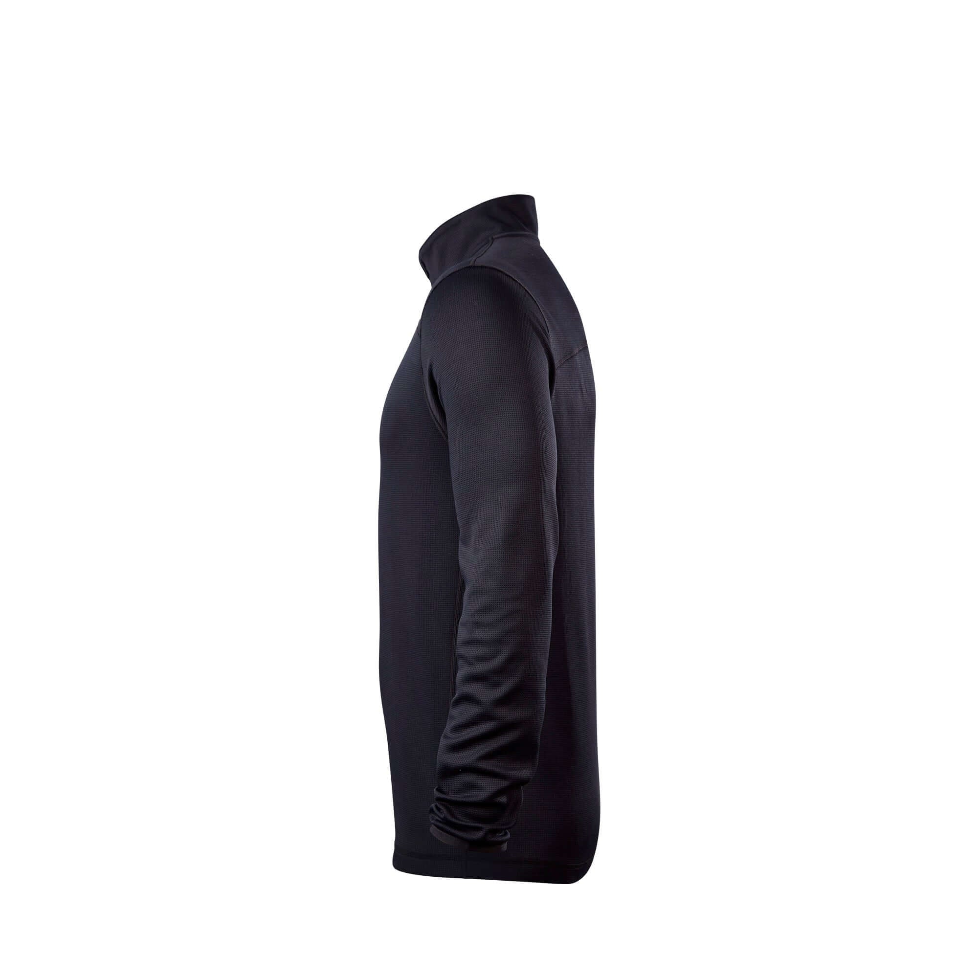 Evoshield Men's Lightweight 1/4 Zip pullover in black, featuring an athletic fit and elastic cuffs for added comfort.