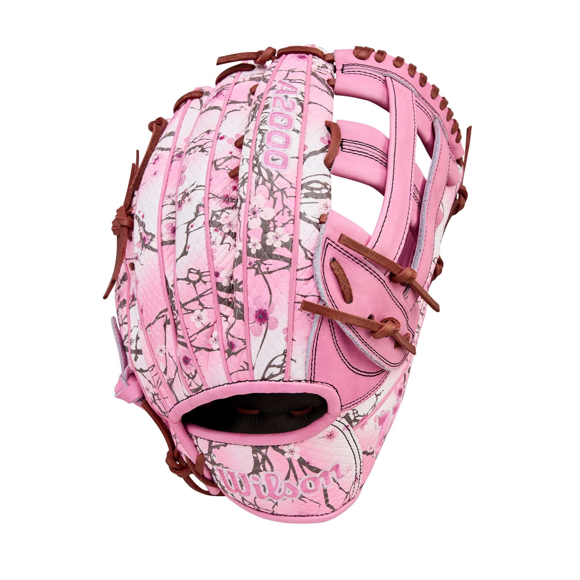 Wilson Glove of the Month September 2025 A2000 1799 MJ Melendez GM Baseball Glove in pink floral design.