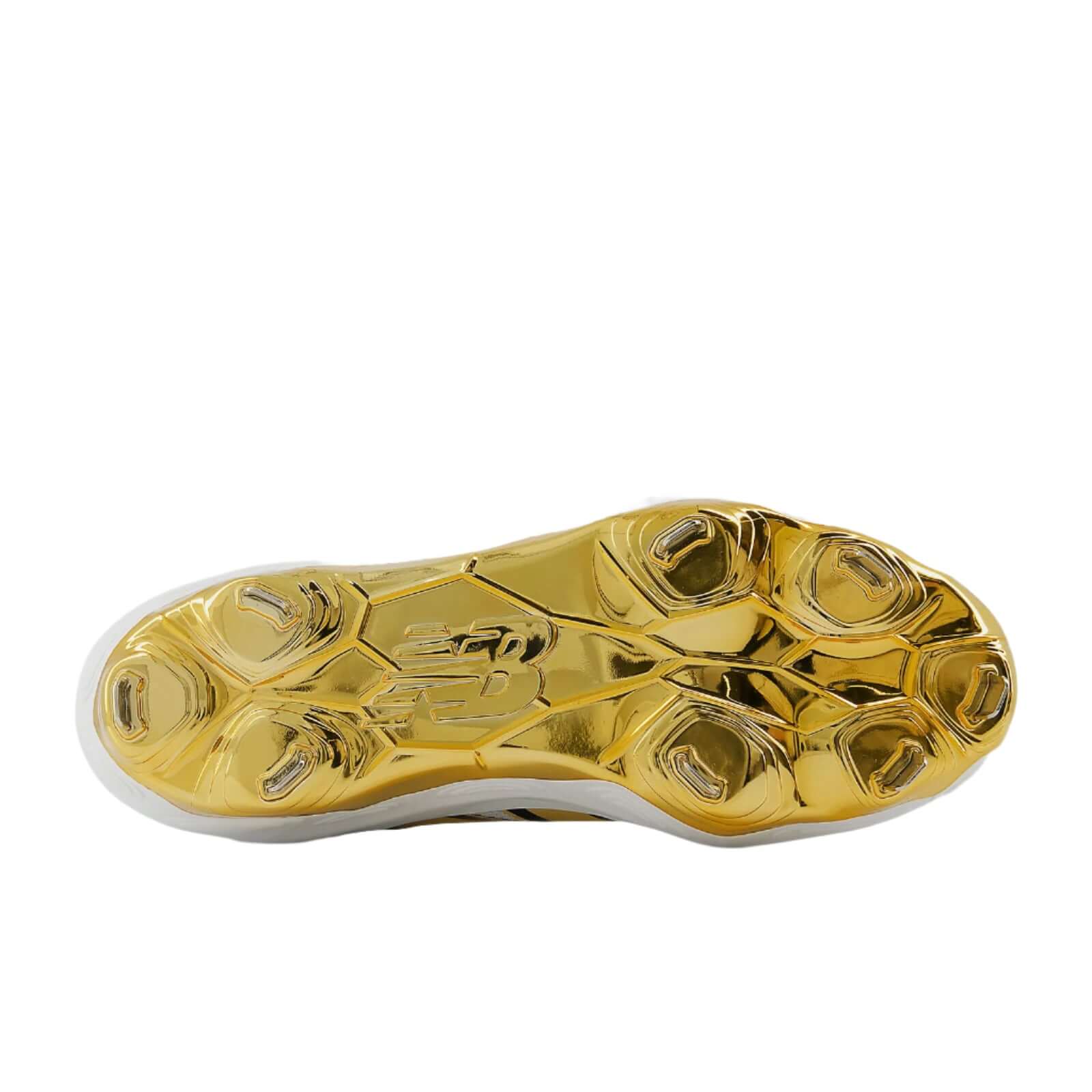 Sole view of New Balance Fresh Foam X 3000v7 cleat featuring the innovative 8-spike metal plate for optimal performance.